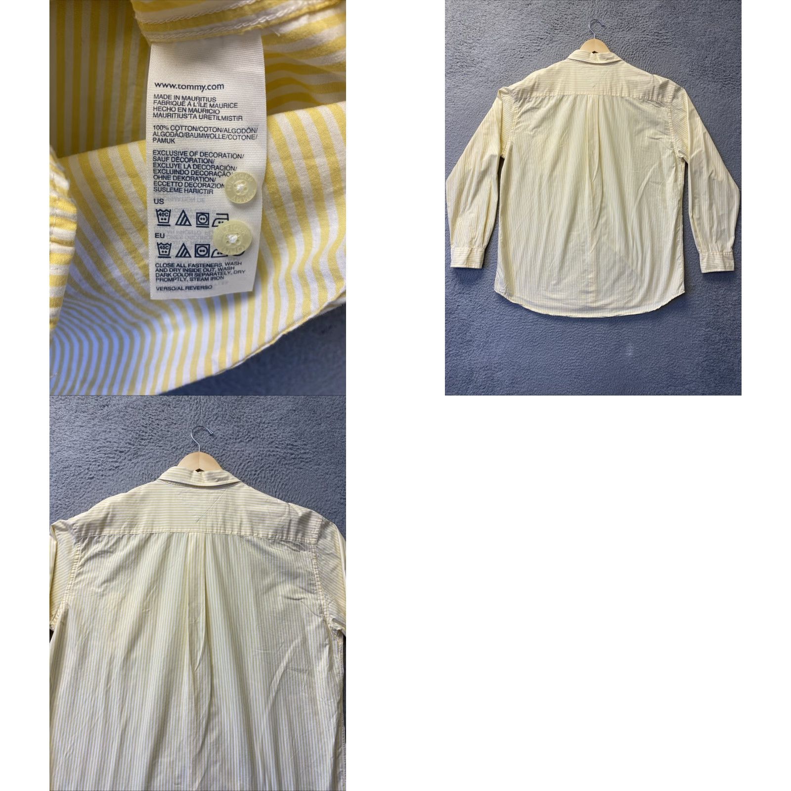 Tommy Hilfiger TOMMY HILFIGER Striped Casual Button-Up Shirt 2XL Yellow Long Sleeve Mens Size US XXL / EU 58 / 5 - 8 Thumbnail