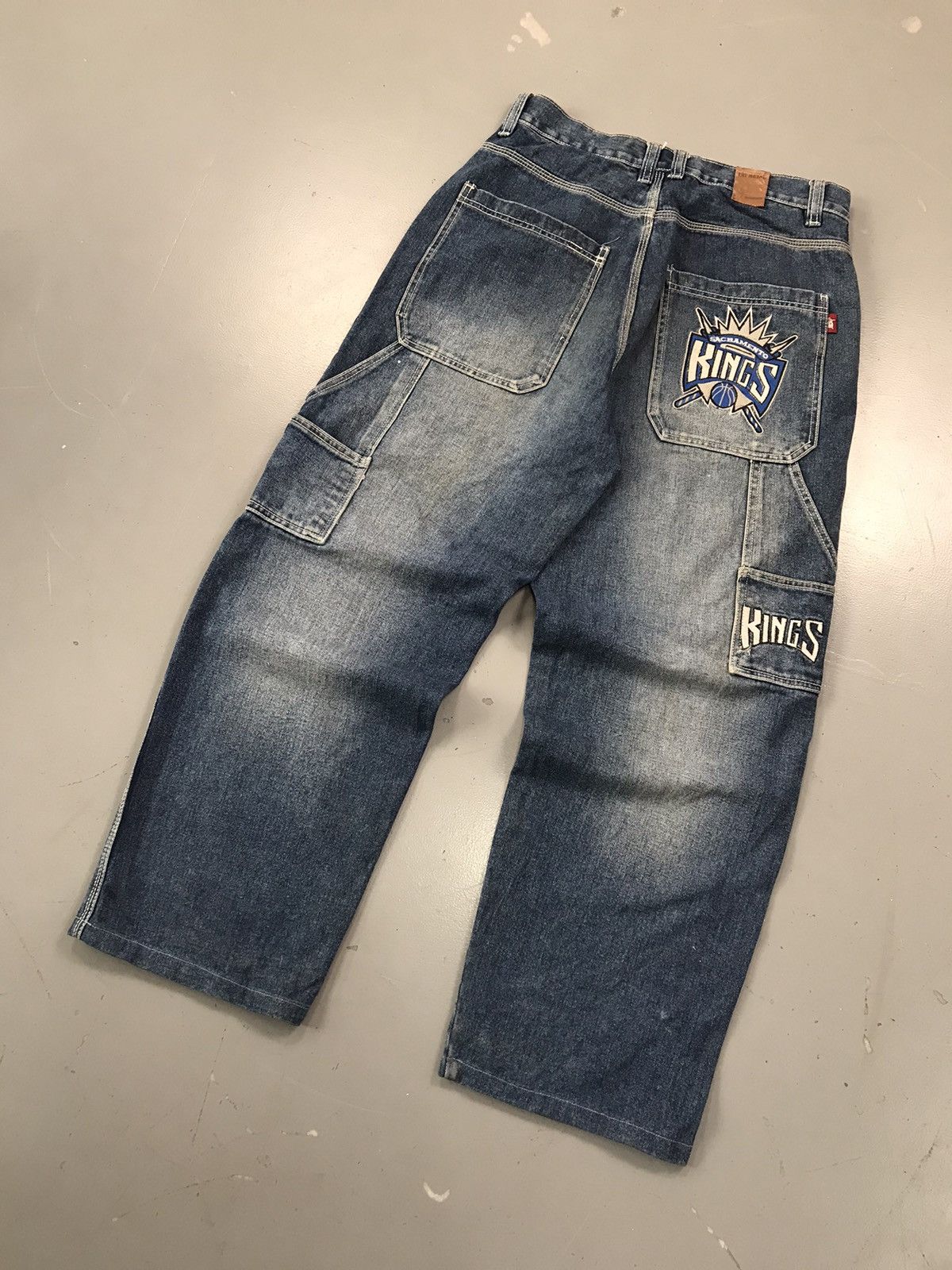 JNCO × Southpole × Vintage Vintage Pat metal SpellOut embroidered carpenter denim Size US 34 / EU 50 - 7 Thumbnail