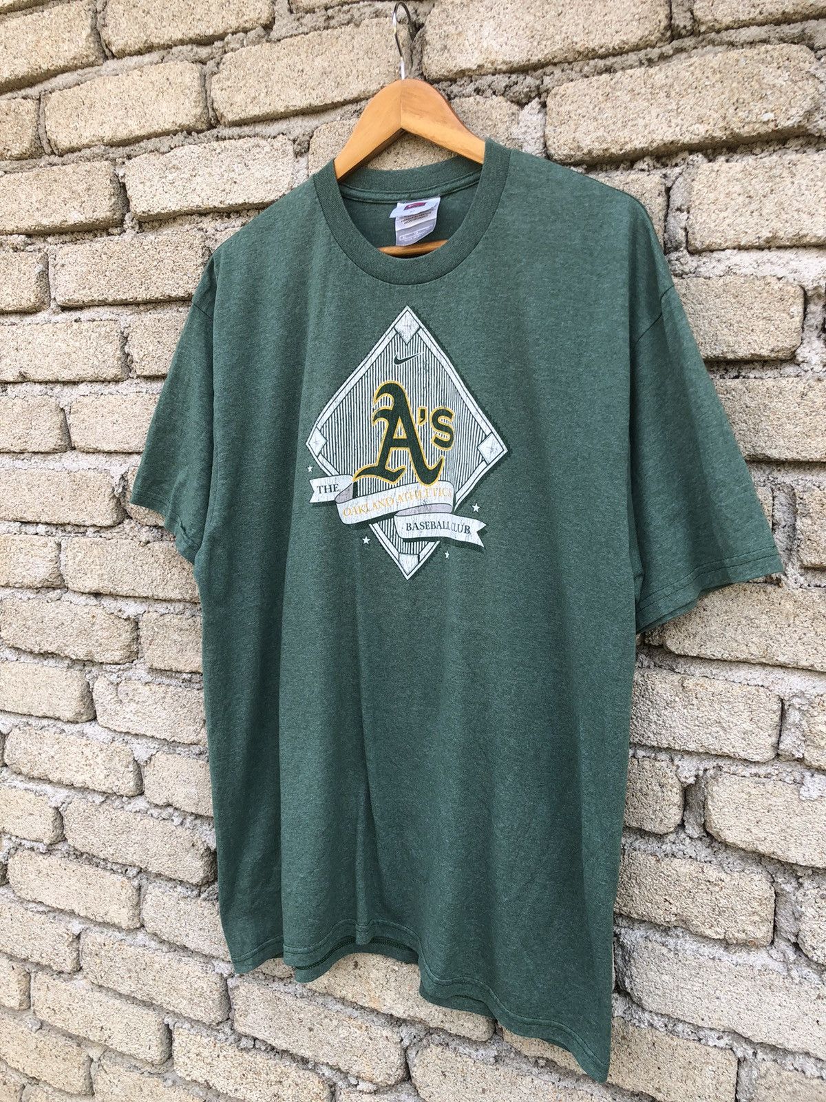 Nike Vintage Y2K Nike X MLB Oakland Athletics 50/50 Tshirt Size US XL / EU 56 / 4 - 2 Thumbnail