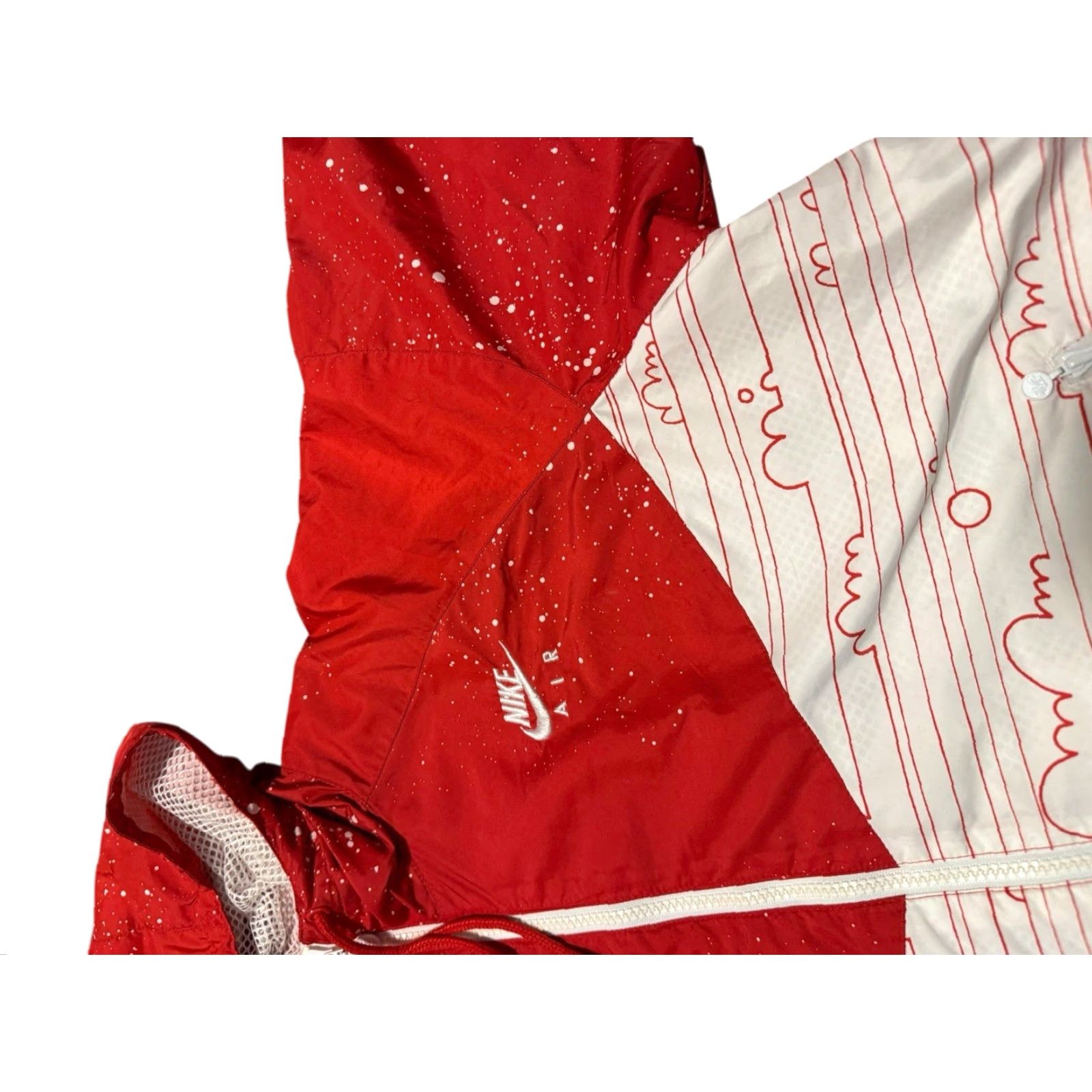 VINTAGE Nike Air x Kevin Lyons Air-U-Breathe Windrunner Jacket M Red Multicolor Monster & Doodle Windbreaker 2008 AUB Limited Edition Mens