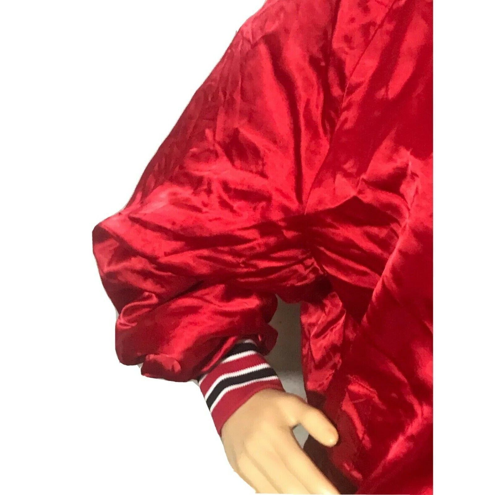 Other Vintage Red Satin Bomber Jacket 90s JYAA Girls Basketball P Size US L / EU 52-54 / 3 - 7 Thumbnail