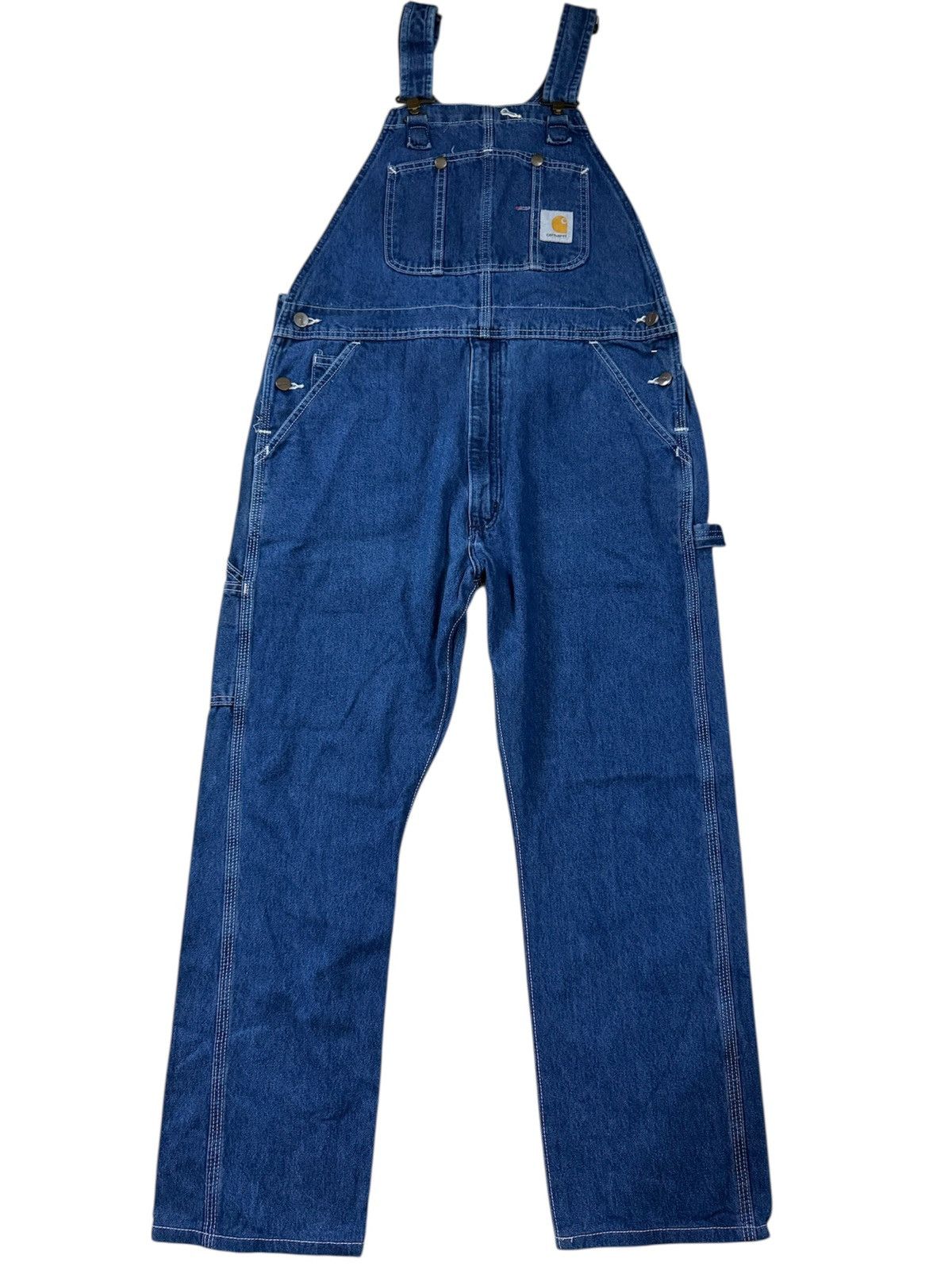 Carhartt Vintage 1990’s Carhartt Denim Bib Overall coverall Size US 36 / EU 52 - 2 Thumbnail