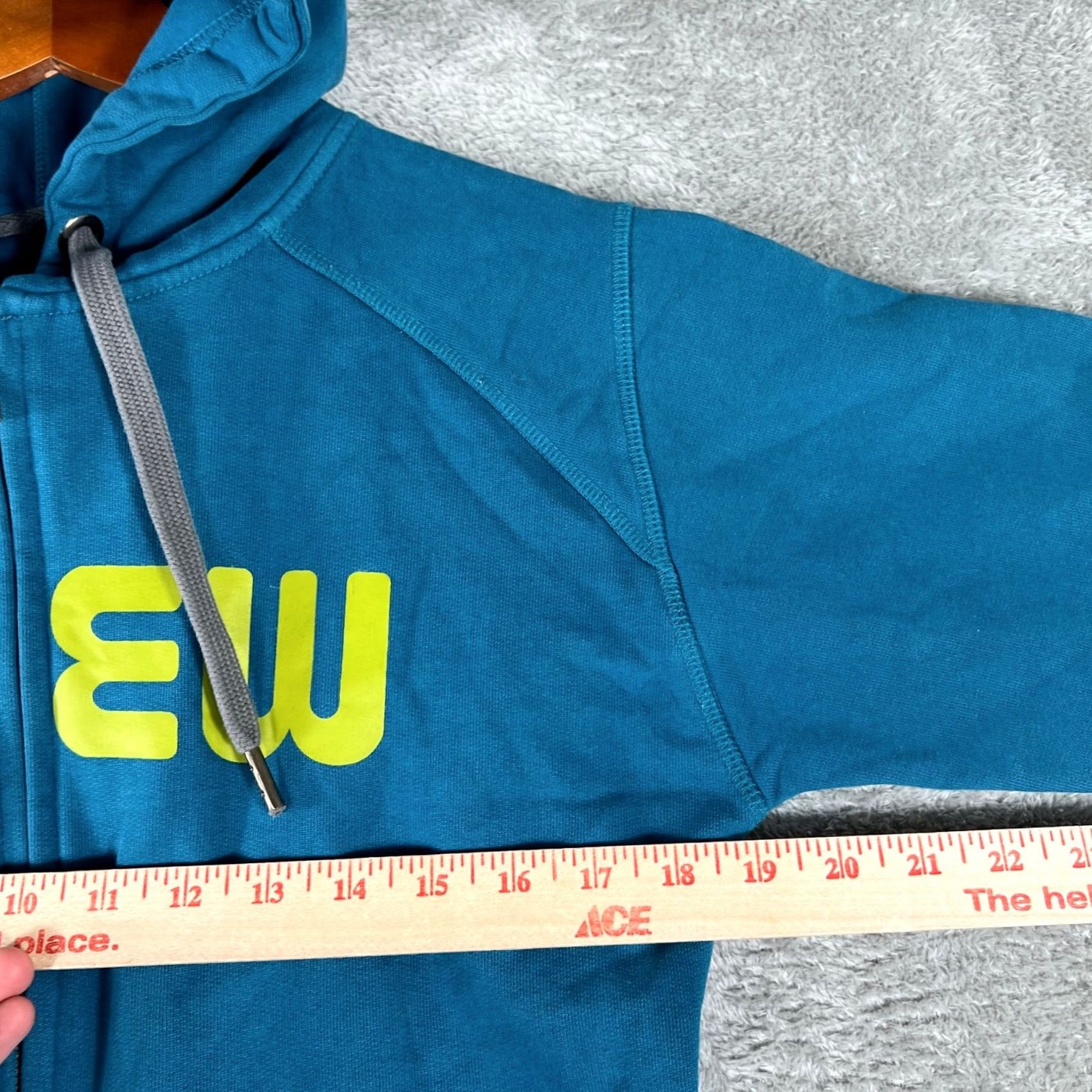 Vintage Trew Gear Hoodie Women M Blue Heavyweight Cotton Full Zip Workwear Logo Sweatshirt Hoodie Size M / US 6-8 / IT 42-44 - 7 Thumbnail