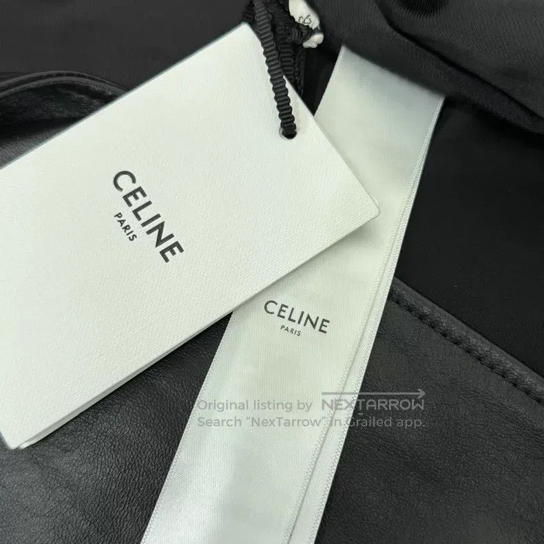 Celine CELINE Solid Color Zip-up Trapeze Collar Leather Jacket Size XS / US 0-2 / IT 36-38 - 5 Thumbnail