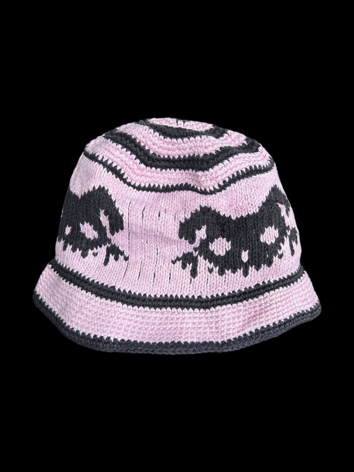 Japanese Brand × Kapital × Vintage ☠️ Crochet Knitted Skull Handmade Bucket Hats Rare☠️☠️ Size ONE SIZE - 1 Thumbnail