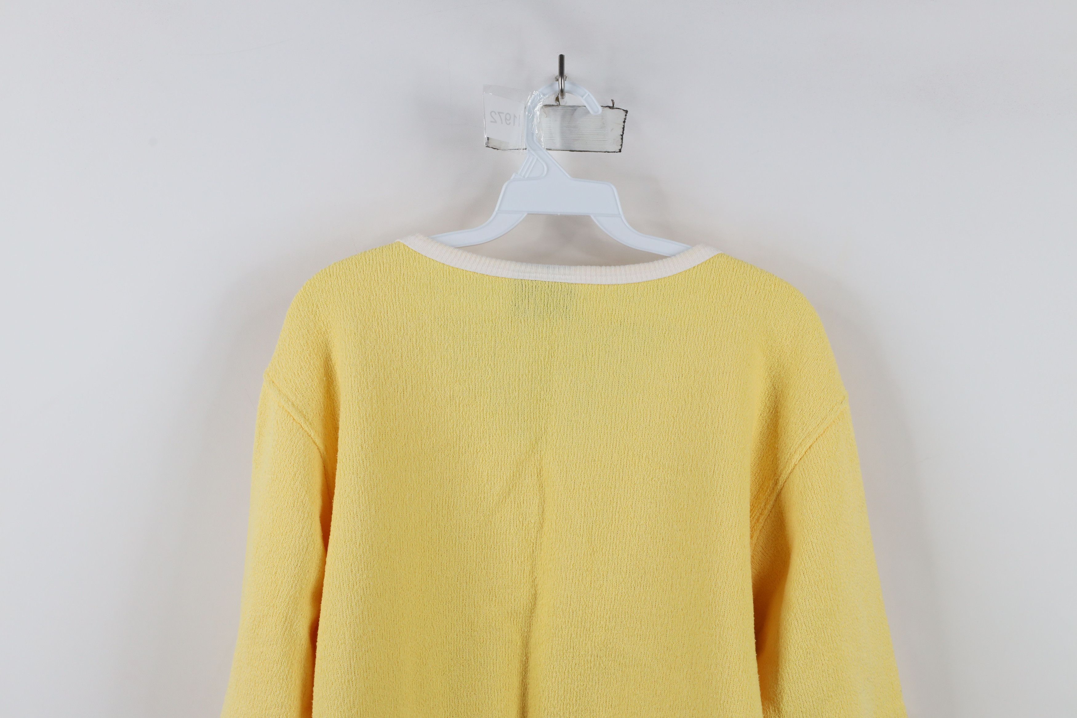 Vintage Vintage 90s Streetwear Terry Cloth V-Neck Sweatshirt USA Size L / US 10 / IT 46 - 9 Thumbnail