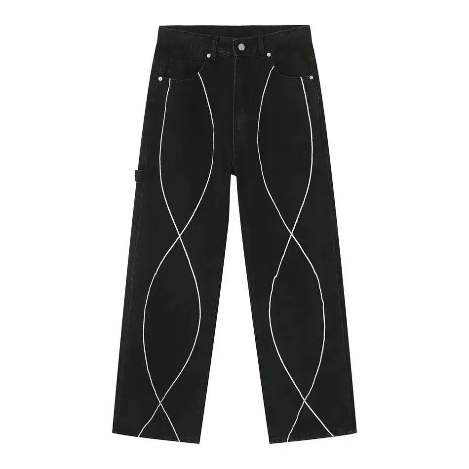Japanese Brand Retro line loose straight leg jeans Size US 32 / EU 48 - 4 Thumbnail
