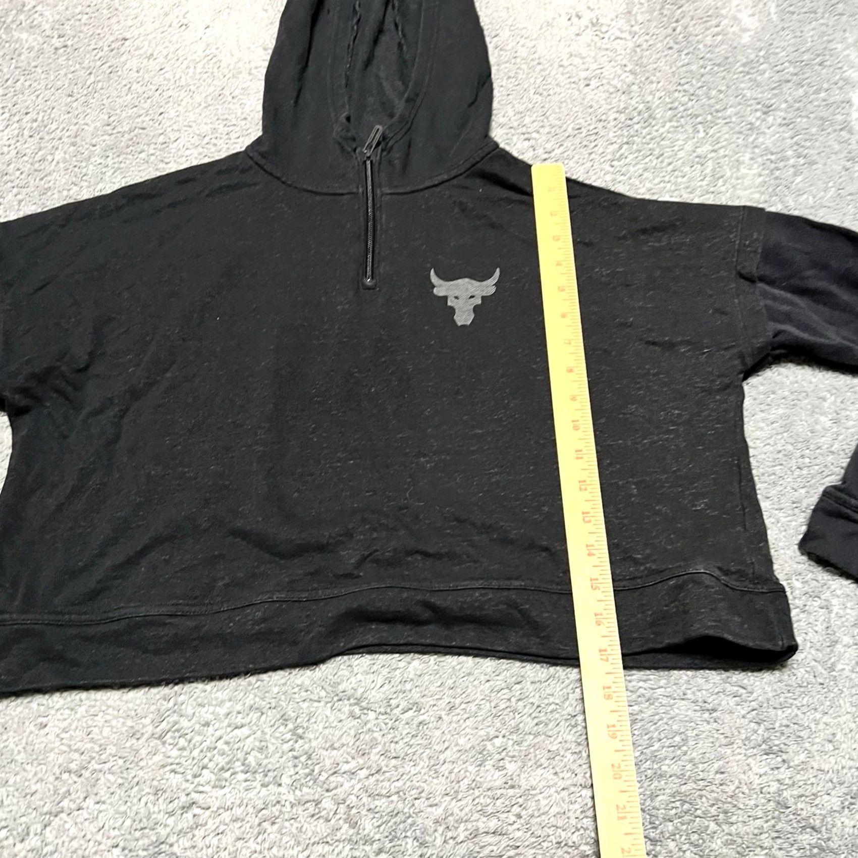 Under Armour Under Armour Project Rock Hoodie Womens Small 1/4 Zip Warrior Mana Black S Womens Hoodie Size S / US 4 / IT 40 - 4 Thumbnail