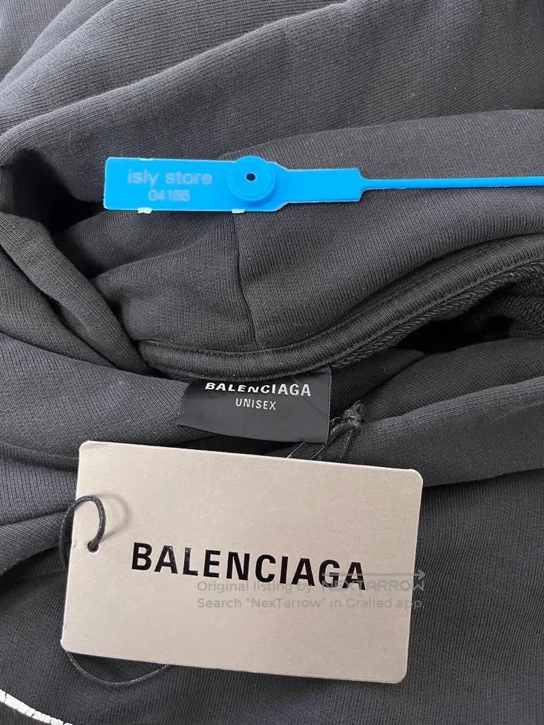 Balenciaga Balenciaga Letter logo pattern print hooded long sleeve sw Size US M / EU 48-50 / 2 - 5 Thumbnail
