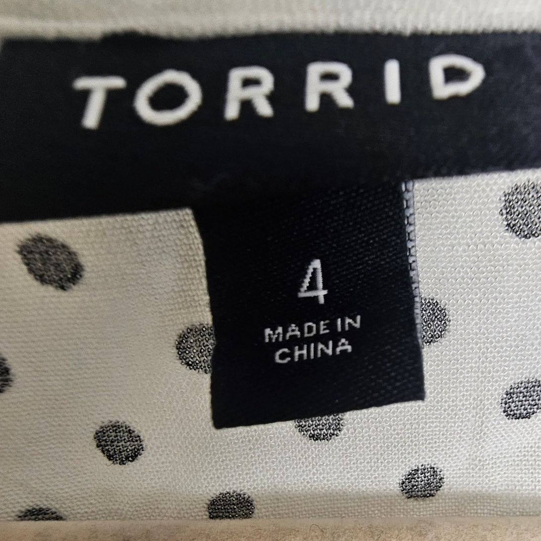 Corridor Torrid Slub Polka Dot Button Front Top Plus Size 4X Classic Size 4XL / US 24-26 - 8 Thumbnail