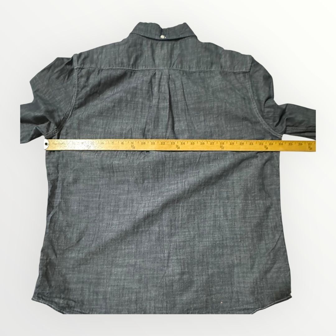 Levi's Levi’s Men’s Button Down Shirt XL Black Gray Chambray Long S Size US XL / EU 56 / 4 - 12 Thumbnail