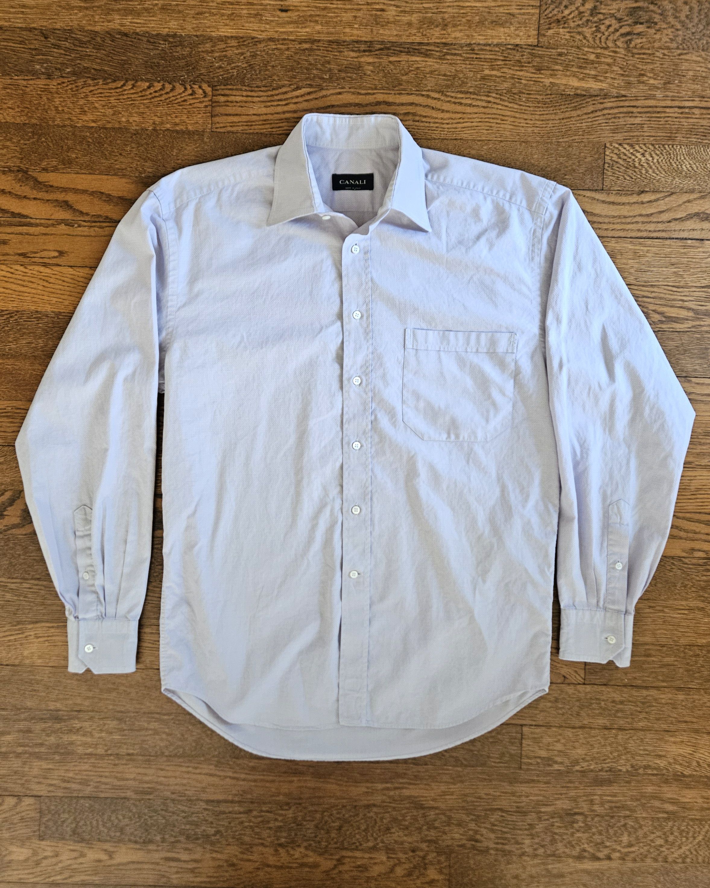 Canali Canali Button Up Collared Summer Shirt Zegna Loro Piana esq Size US L / EU 52-54 / 3 - 3 Thumbnail