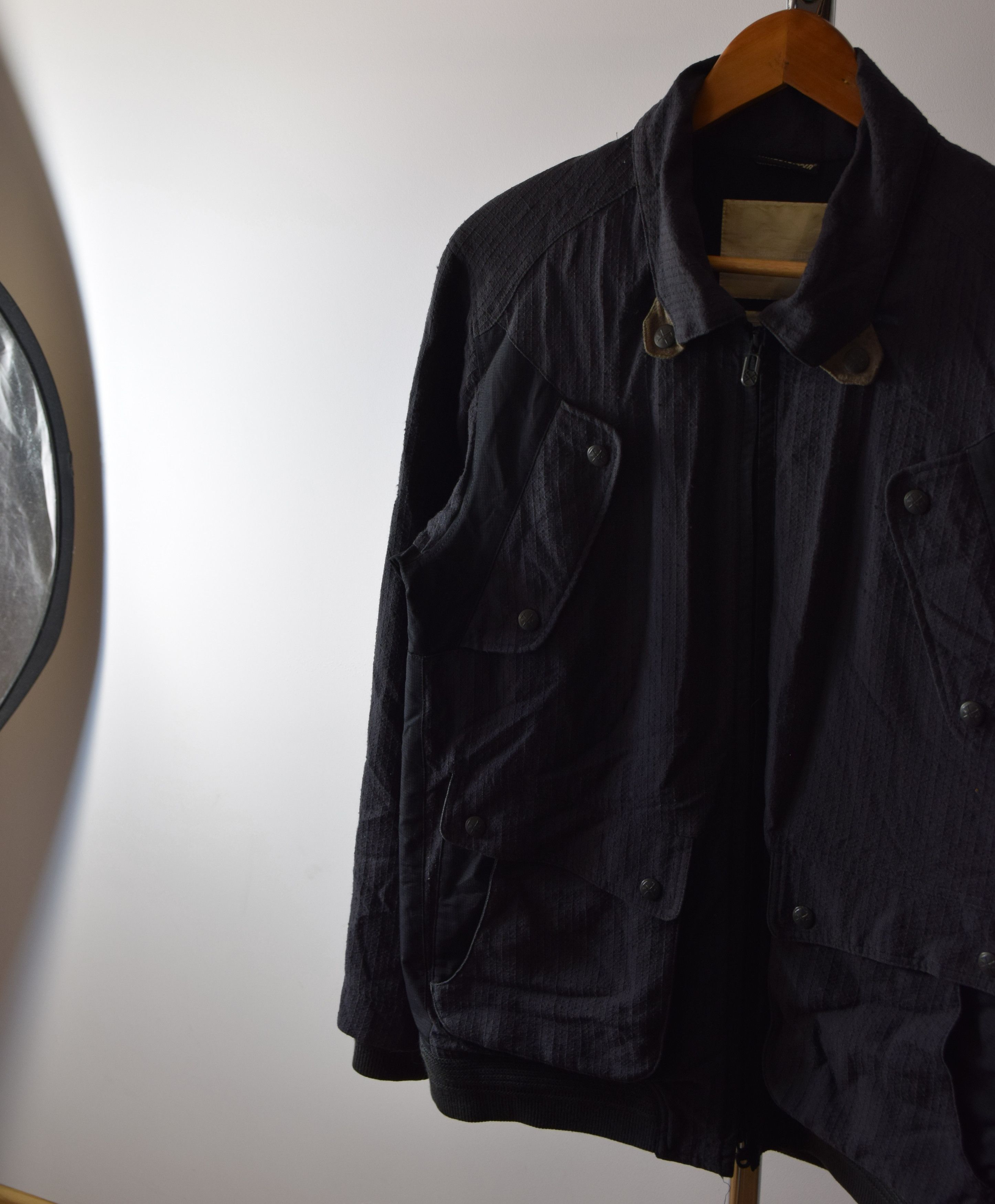 image of Archival Clothing x White Mountaineering Bomber Windstopper Primaloft Jacket L in Dark Grey (Size L