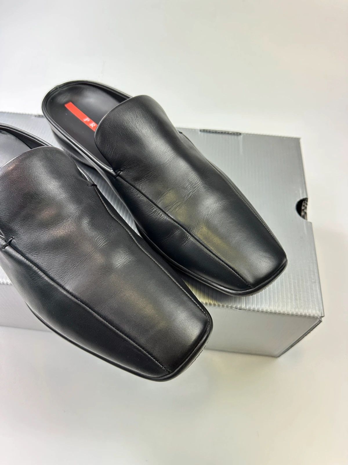 Prada Prada Sport 00’s Black CalfSkin Leather Flat Mules Shoes Size US 10 / EU 43 - 8 Thumbnail