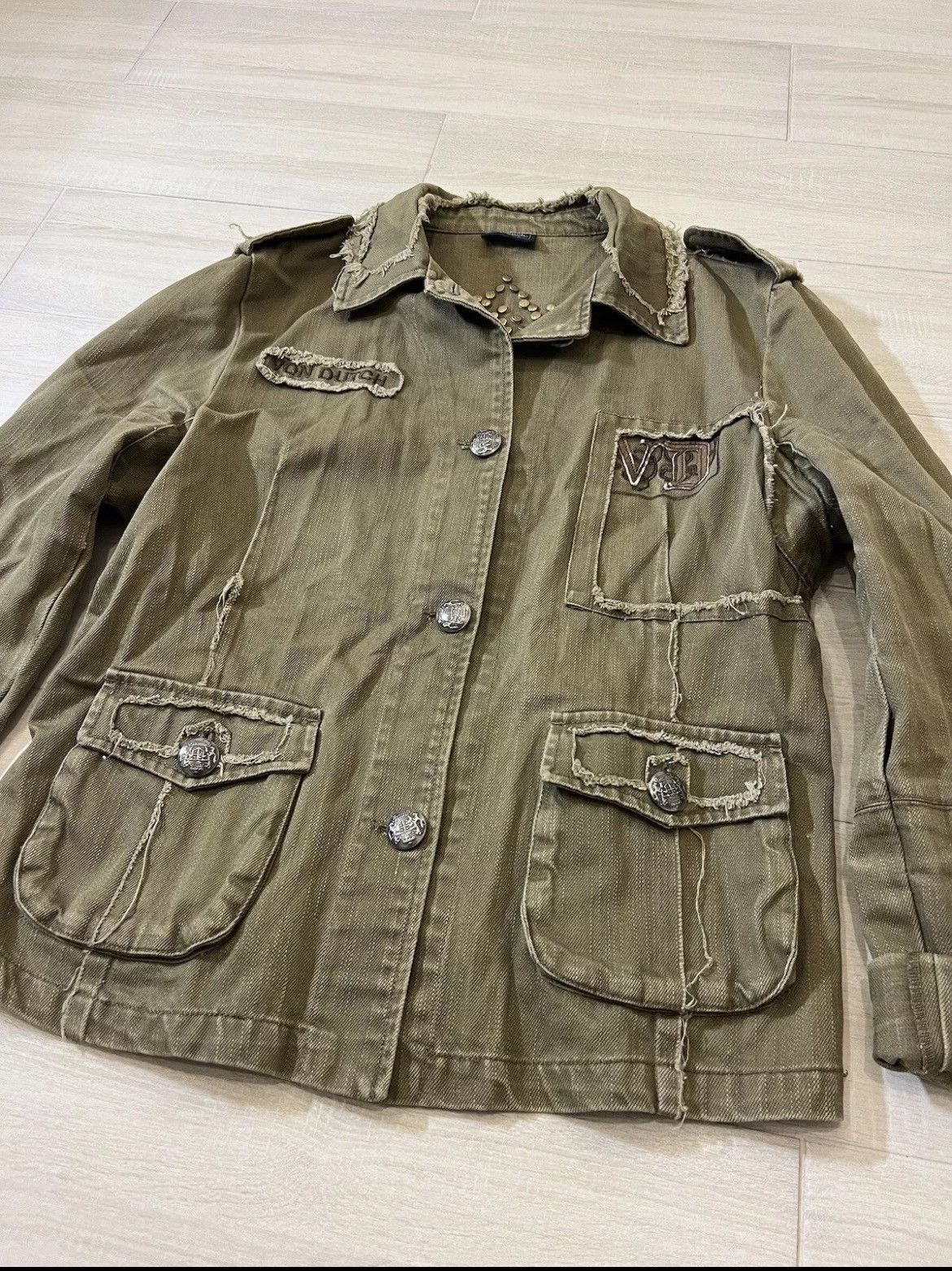 Vintage × Von Dutch VTG Women's Von Dutch Denim Jacket in Green with Buttons Size S / US 4 / IT 40 - 6 Thumbnail