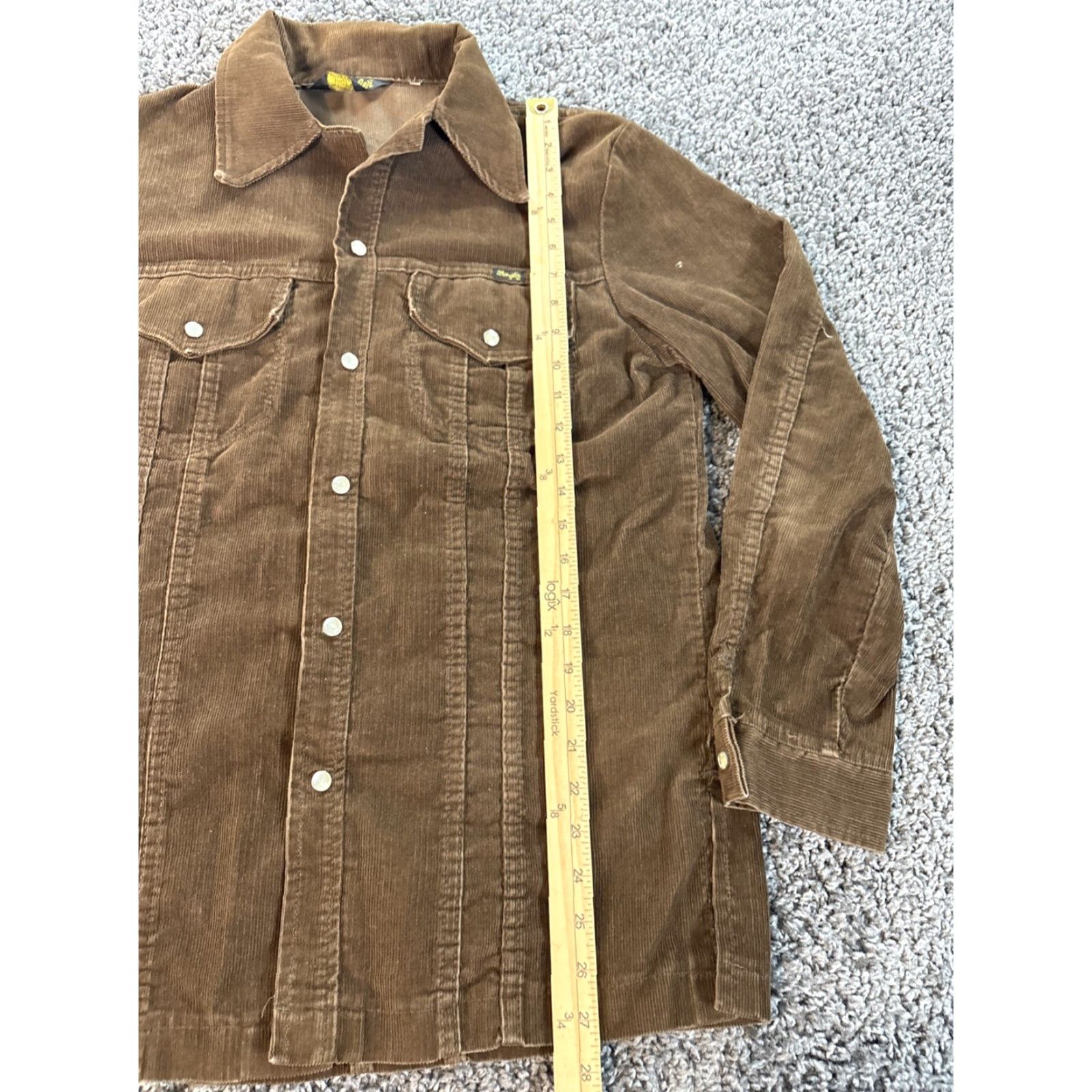 Wrangler VINTAGE Wrangler Jacket Corduroy Pearl Snap Cowboy Cut L Brown 70s USA Made Rare Rockabilly Mens Size US L / EU 52-54 / 3 - 2 Thumbnail