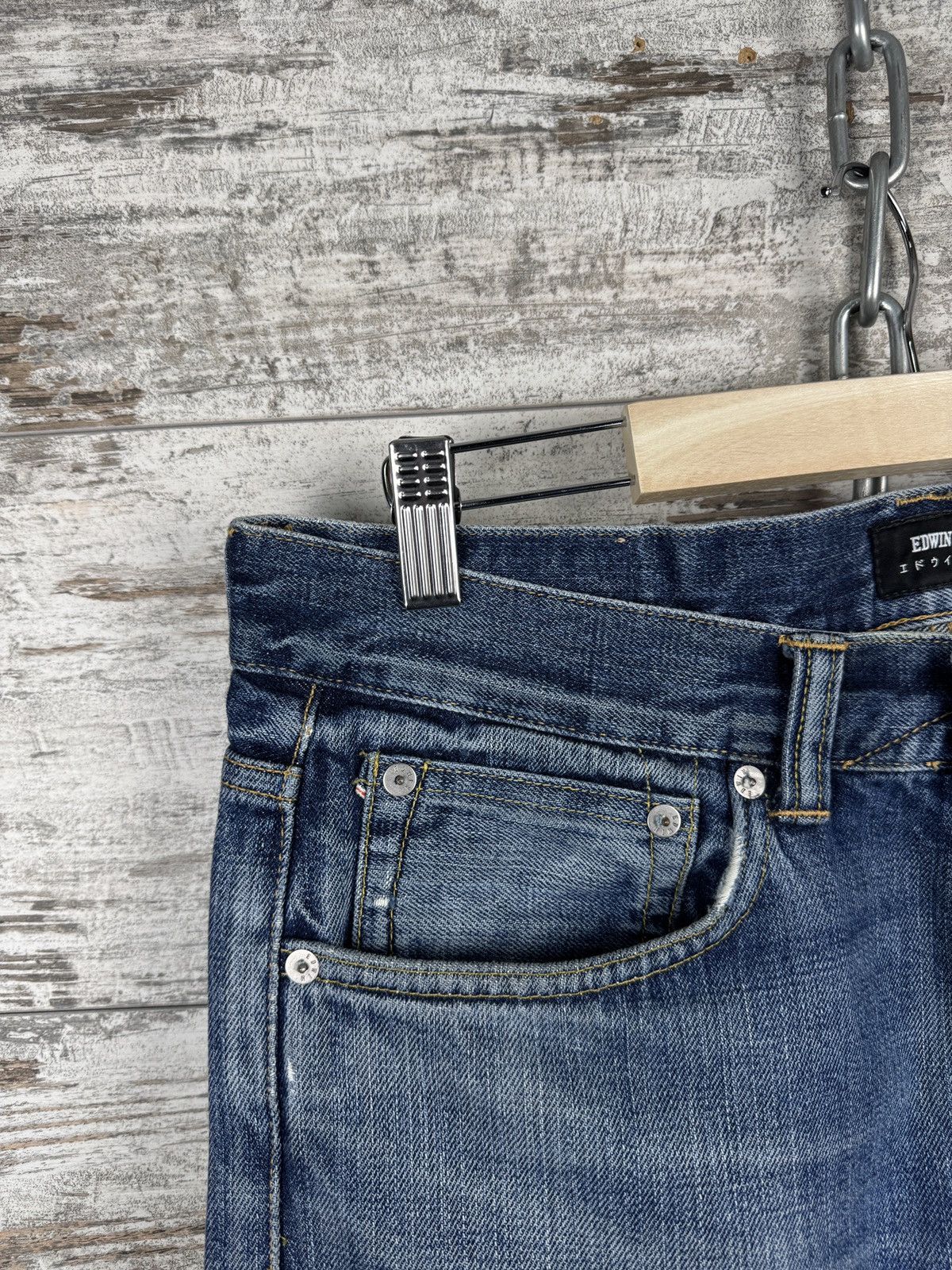 Edwin Mens Vintage Edwin Javanese denim jeans Selvedge pants rare Size US 31 - 5 Thumbnail