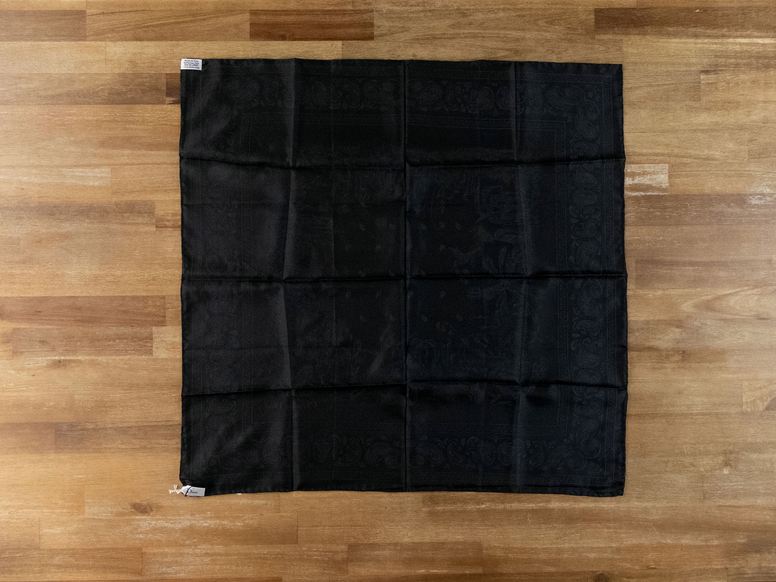 Dior DIOR Carnivora black flytrap & paisley silk foulard scarf Size ONE SIZE - 7 Thumbnail