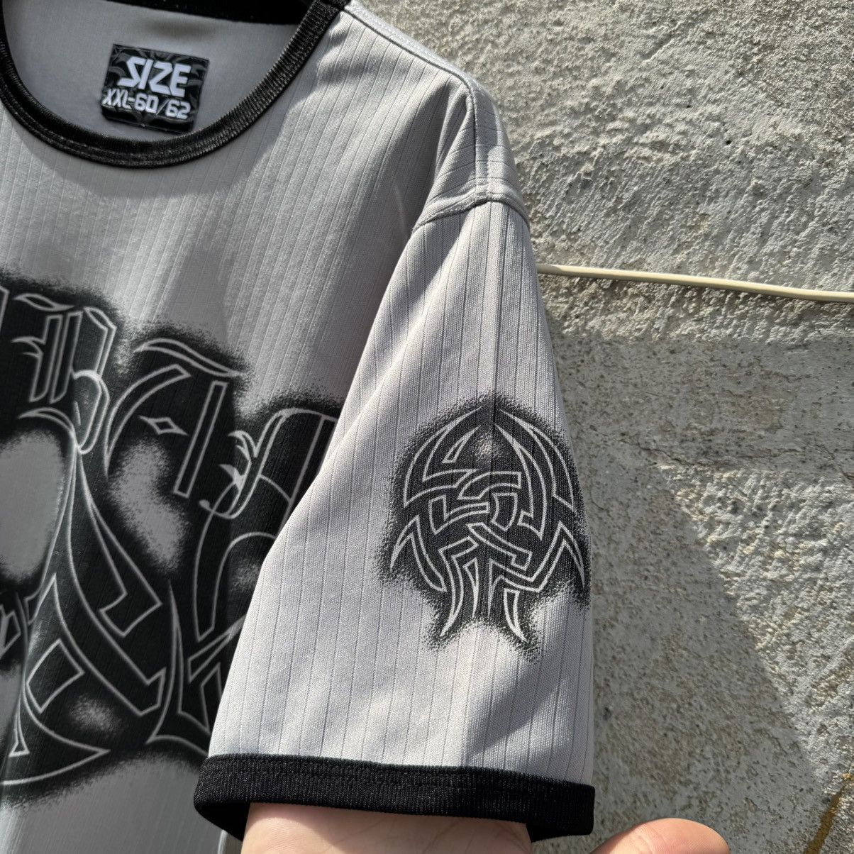 Tribal Streetwear Affliction Type Tribal Grey Tee Rave Graffiti Punk Grunge Size US XXL / EU 58 / 5 - 3 Thumbnail
