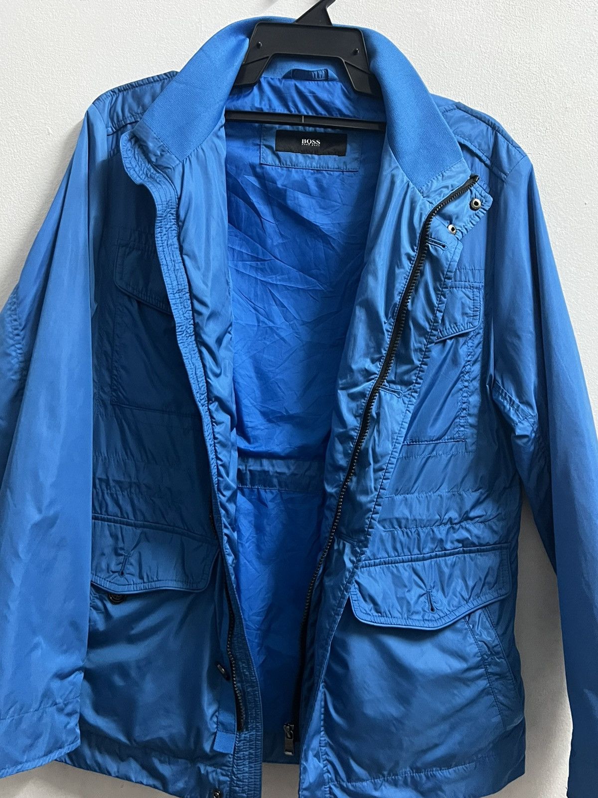 Hugo Boss Hugo boss zipper jacket 'Orgent-W' Waxed Cotton blend Size US L / EU 52-54 / 3 - 4 Thumbnail