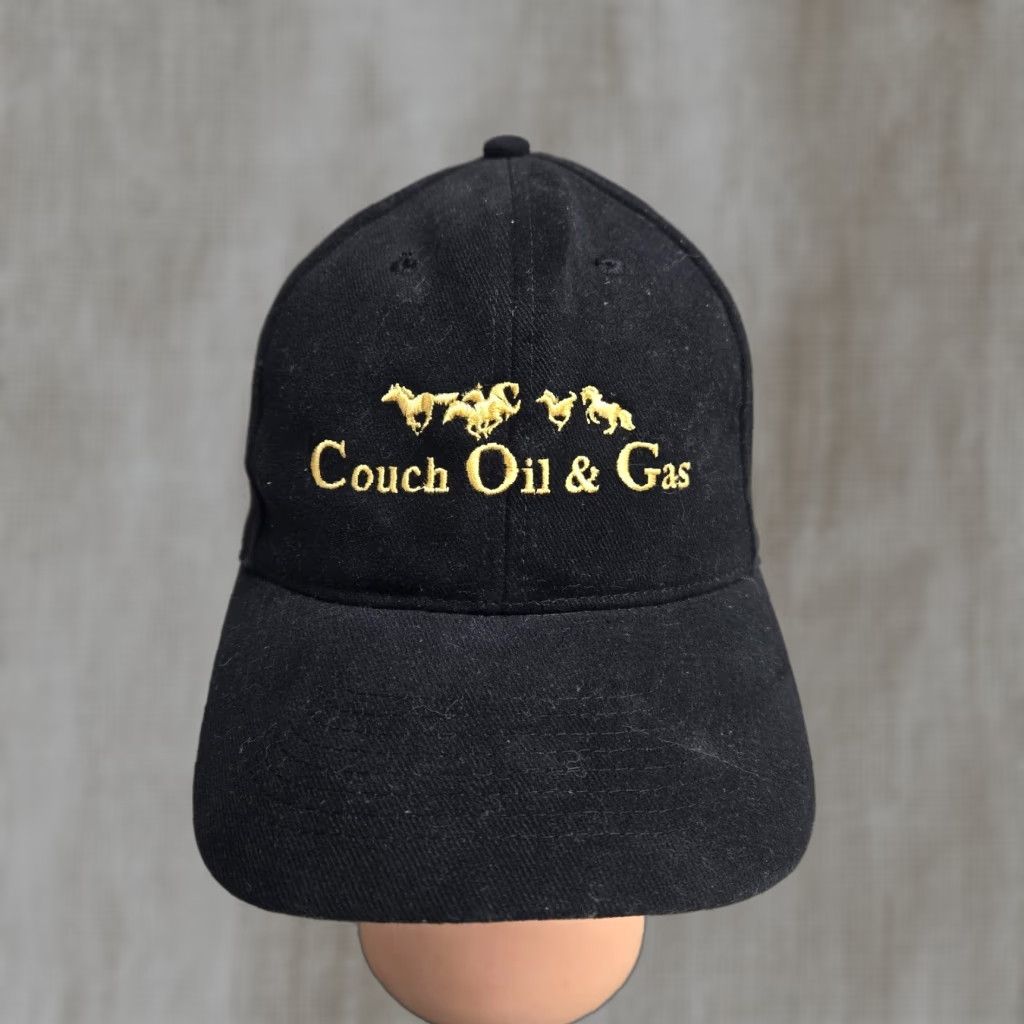 GAS Couch Oil & Gas Horse Logo Black Adjustable Hat Cap Adult Casual Hat Men One Size Black Horse Logo Adjustable Cap Casual Baseball Hat Size ONE SIZE - 1 Thumbnail