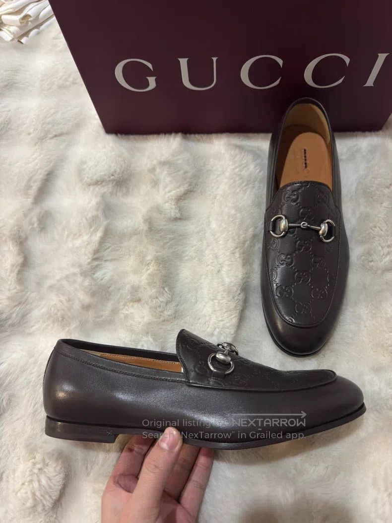 Gucci Guicci Full Print Horseshoe Buckle Loafers Leather Shoes Size US 8 / EU 41 - 2 Thumbnail