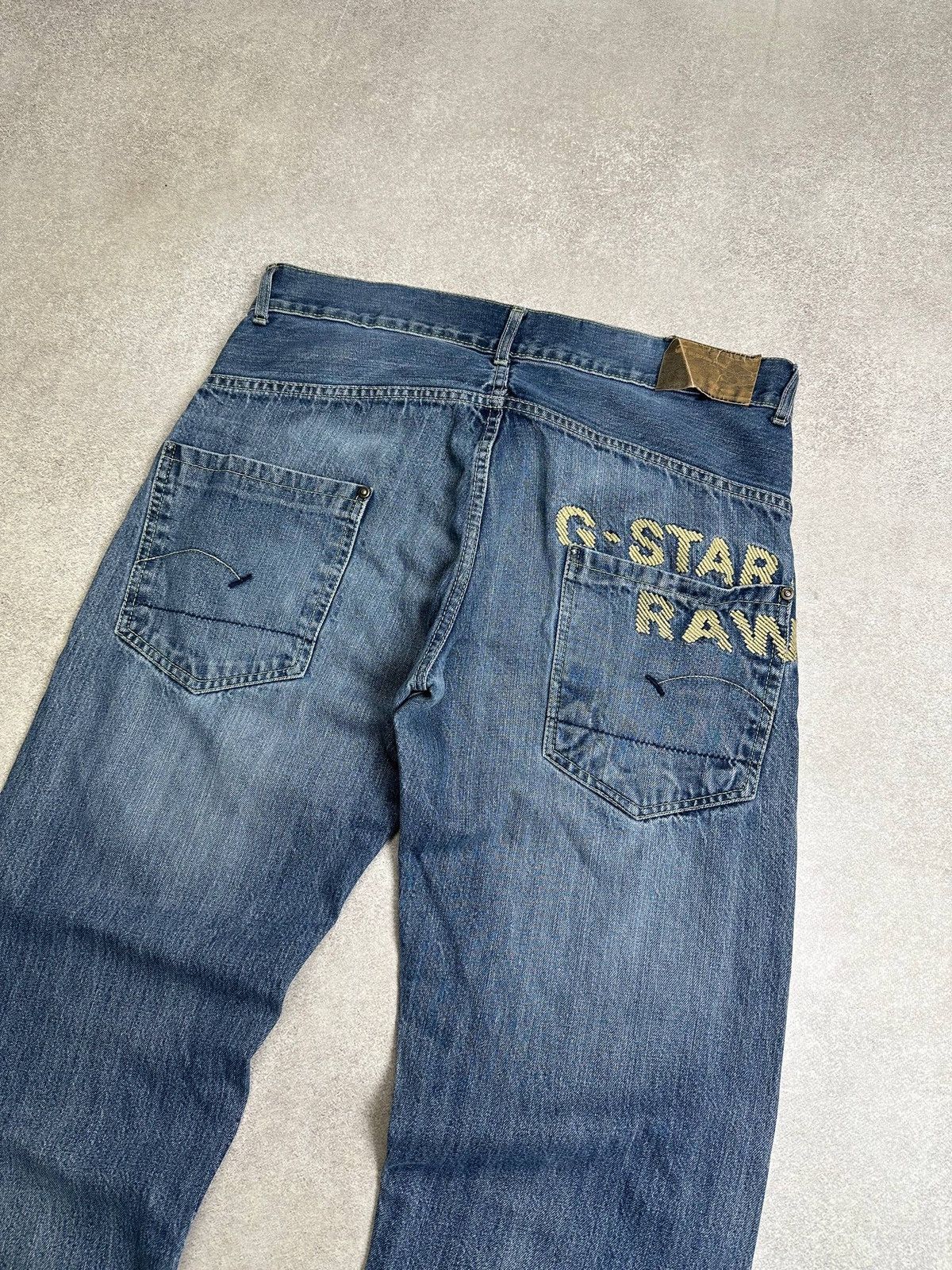 G-Star Vintage G-star RAW Big Logo Embroidery Baggy Jeans 36x33 Size US 36 / EU 52 - 2 Thumbnail