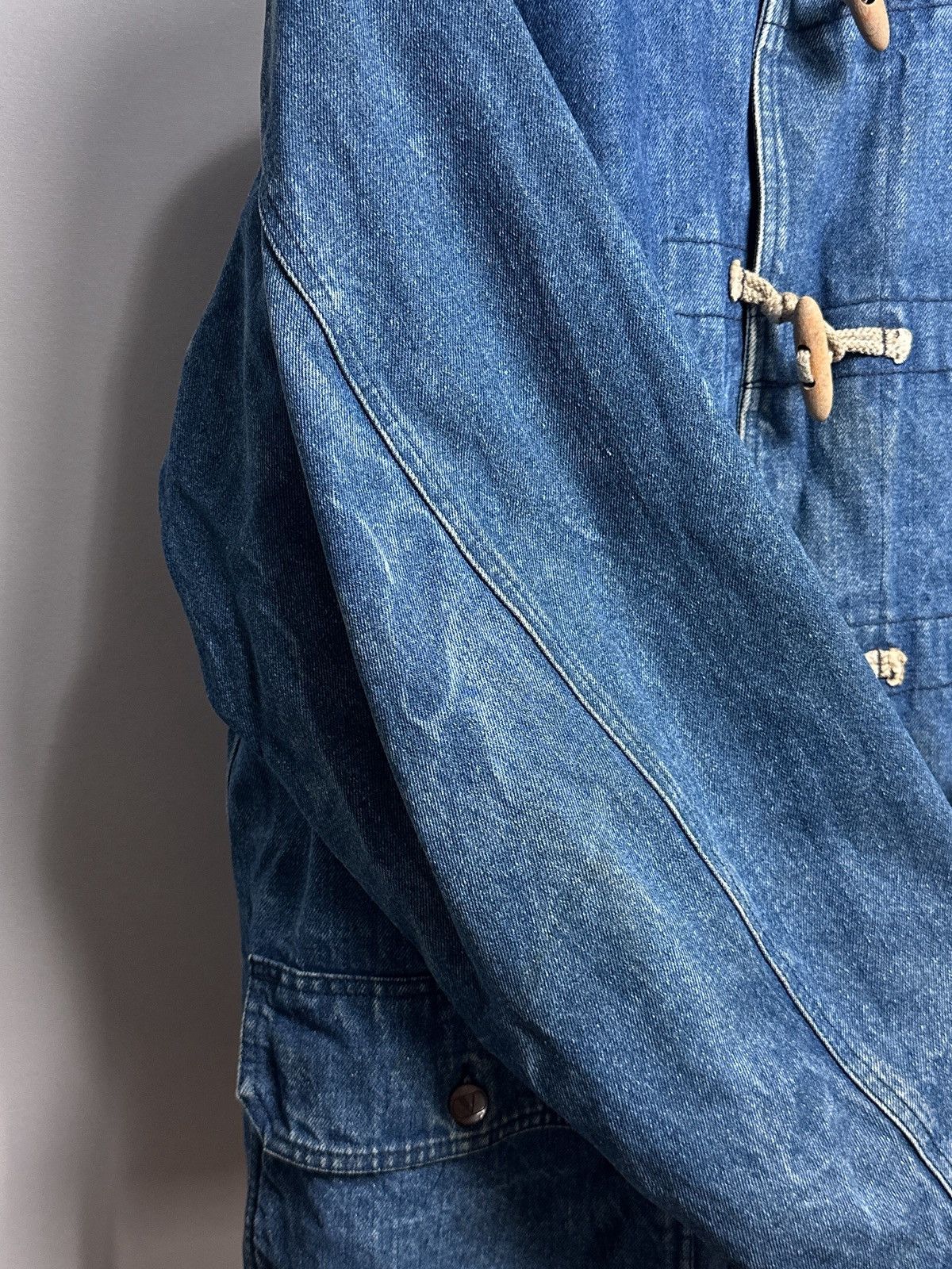 Valentino Valentino Vintage 1980s Denim Jeans Duffle Coat Jacket Size US L / EU 52-54 / 3 - 8 Thumbnail