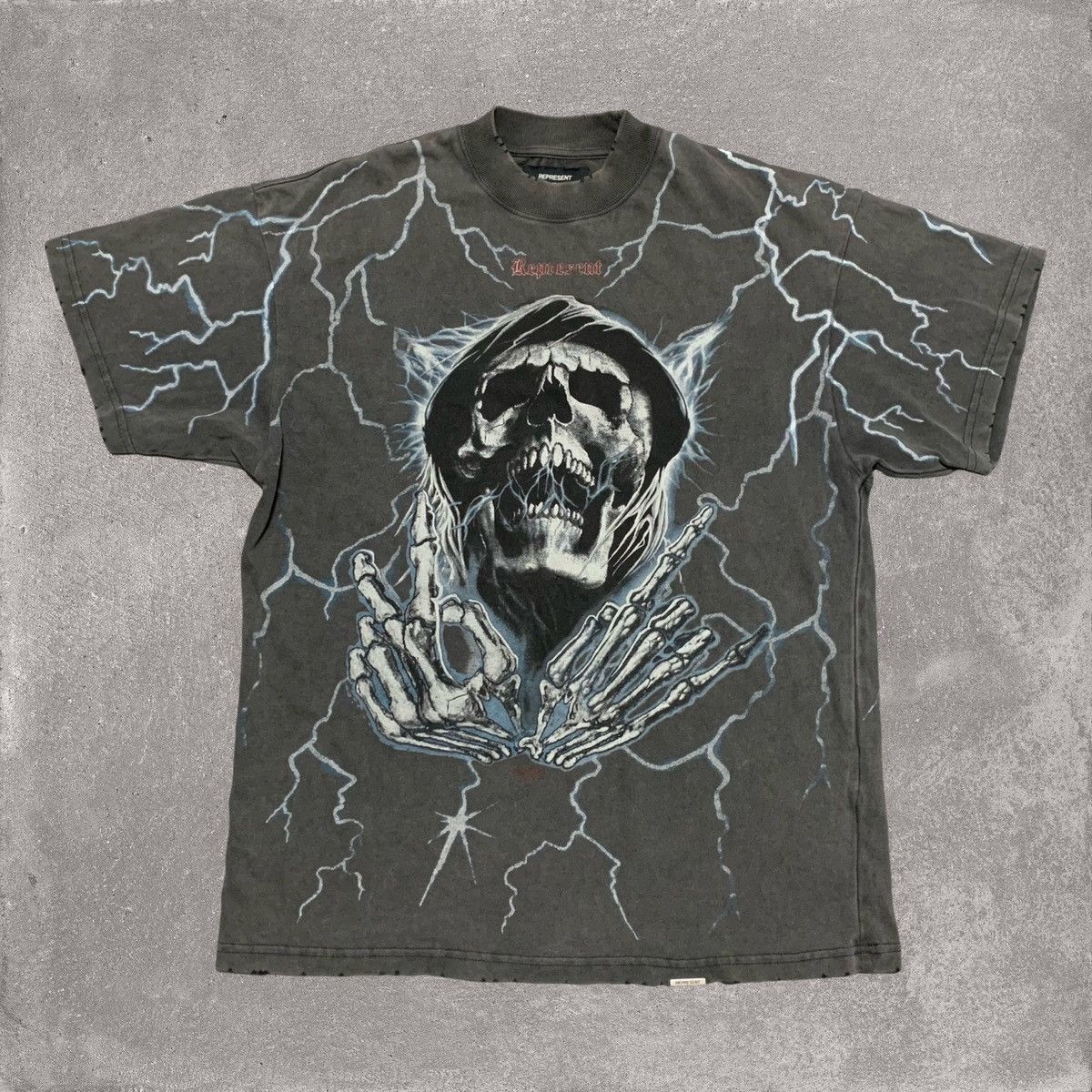 Represent Clo. Represent XS Louder Than Hell Vintage Grey Tee Size US XS / EU 42 / 0 - 1 Thumbnail