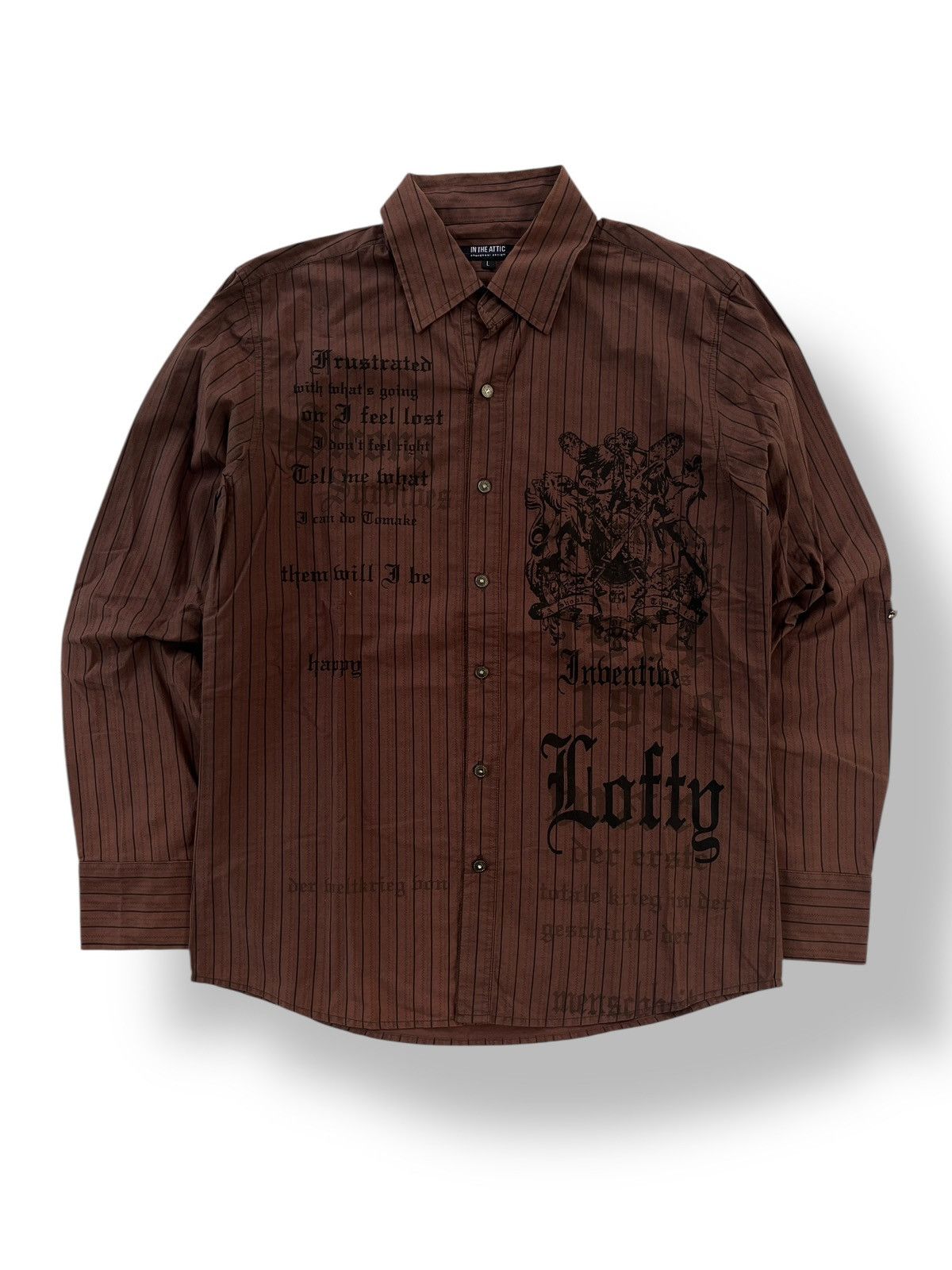 In The Attic IN THE ATTIC CHANGABLE DESIGN POEM SHIRT JAPAN PUNK STYLE Size US L / EU 52-54 / 3 - 1 Thumbnail