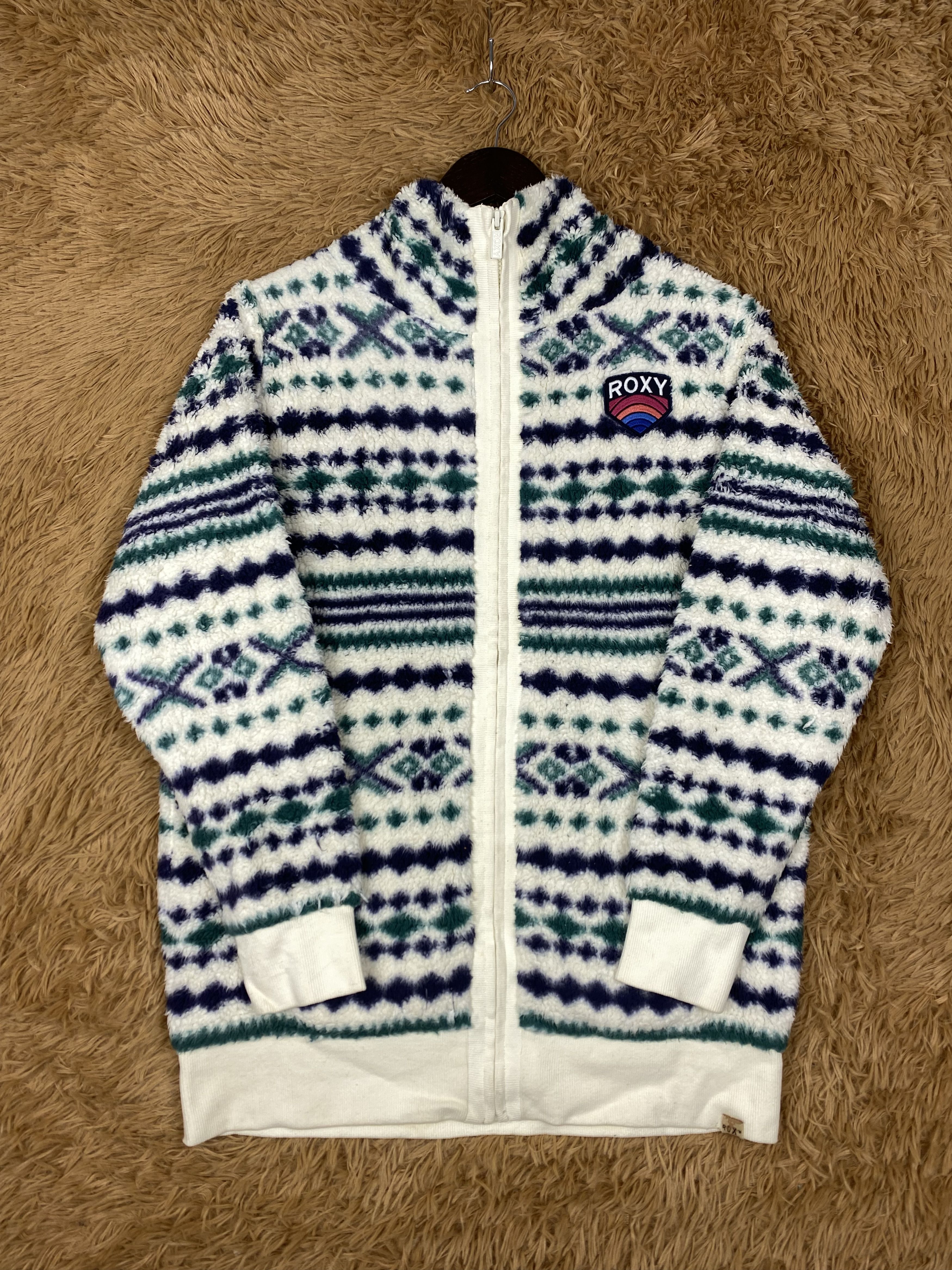 Quiksilver Vintage Roxy Fleece Jacket DJ0475 Size US L / EU 52-54 / 3 - 4 Thumbnail