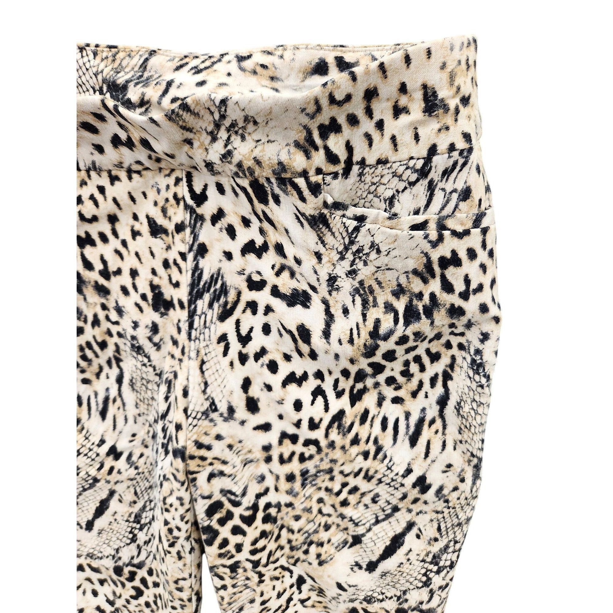 Chicos Chicos Womens Leopard Print Slim Pants Size 00 US 2 Rayon Bl Size 24" / US 00 / IT 34 - 5 Thumbnail