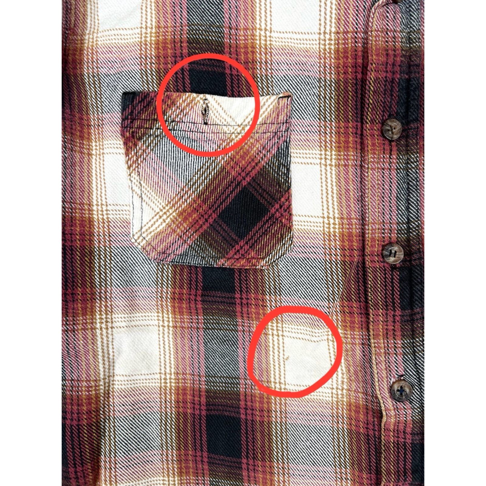 Vintage C.E. Schmidt Workwear Shirt Mens Large Plaid Flannel Button-Down Red Brown Size US L / EU 52-54 / 3 - 4 Thumbnail