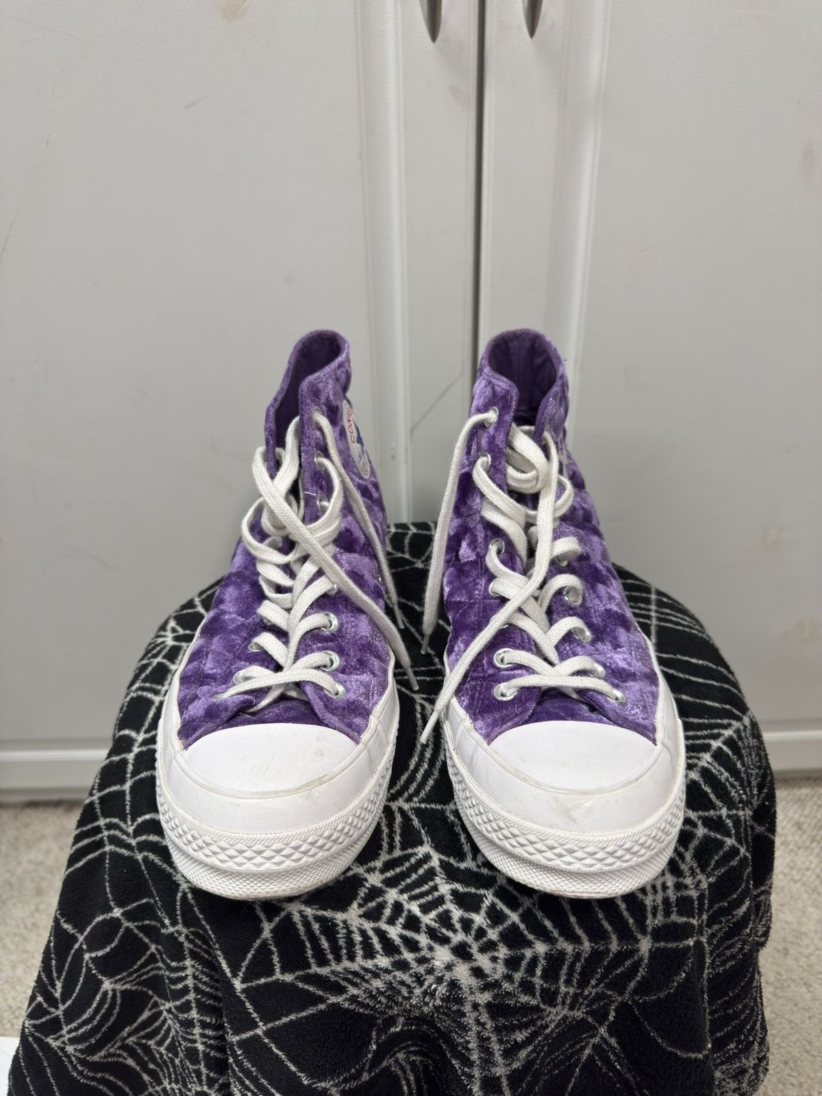 Golf le Fleur Golf converse purple velour High top Size US 9.5 / EU 42-43 - 3 Thumbnail