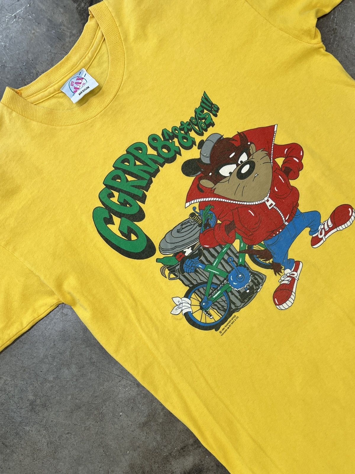 Vintage × Warner Bros Vintage 1994 Taz Garbage Single Stitch Tee Medium Size US M / EU 48-50 / 2 - 1 Thumbnail