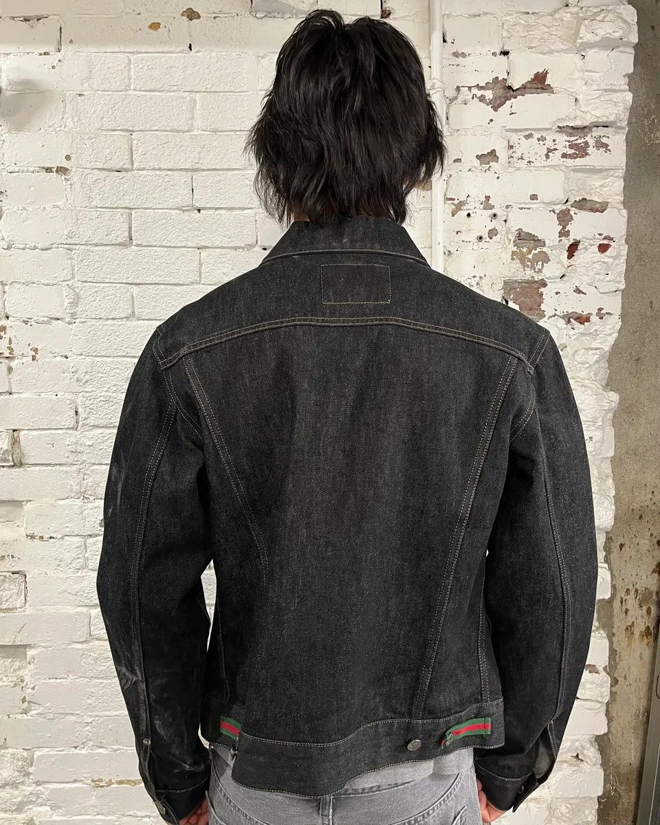 Gucci 2000s Gucci Dark Grey Classy Denim Jacket Size US L / EU 52-54 / 3 - 3 Thumbnail