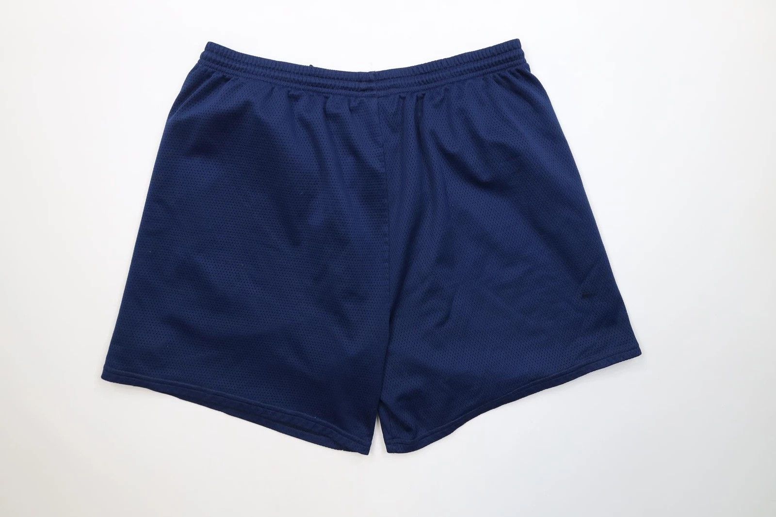 Nike AS IS Vintage 90s Nike Above Knee Mesh Shorts Navy Blue Size US 36 / EU 52 - 11 Thumbnail