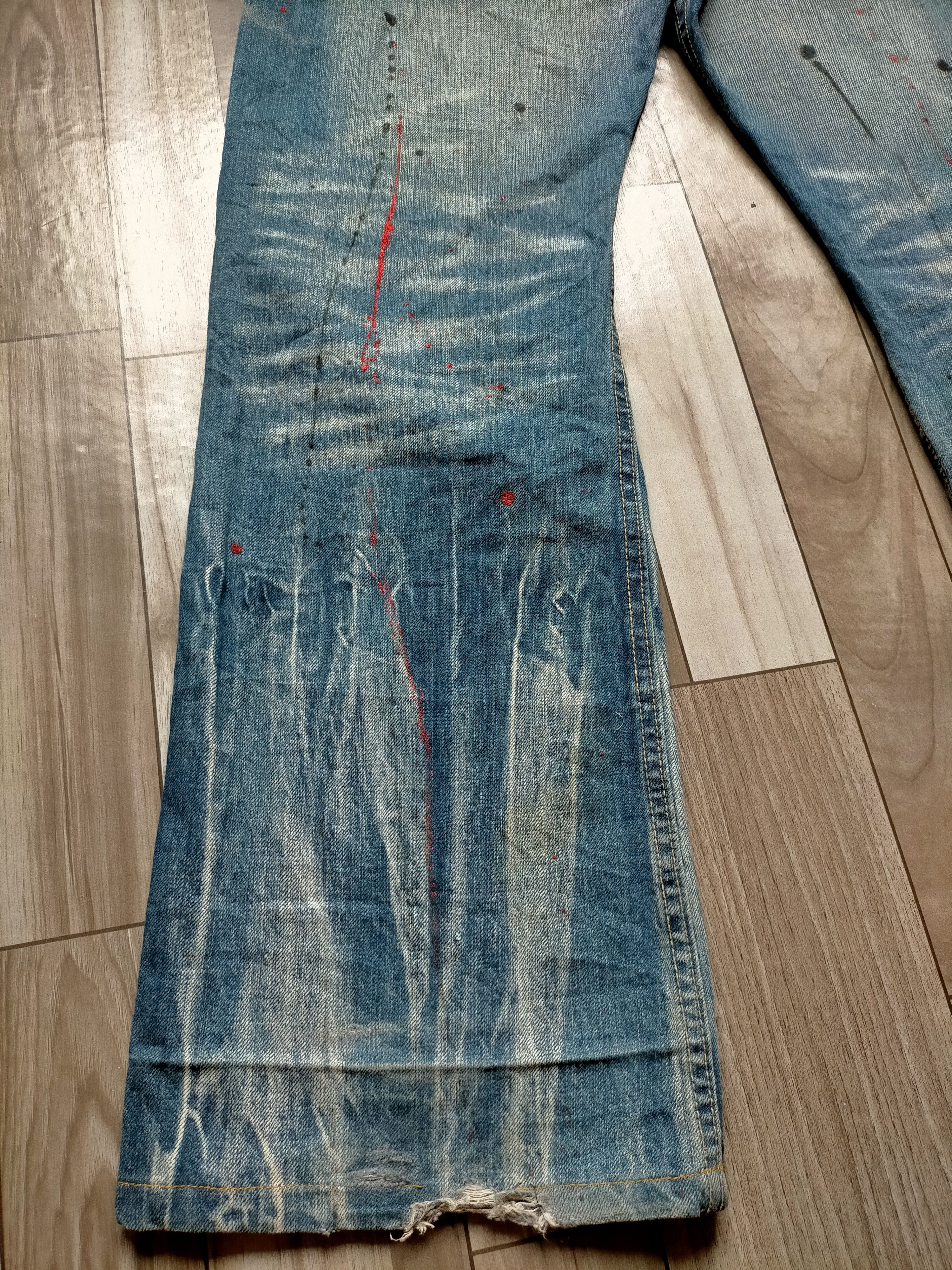 Hysteric Glamour × Japanese Brand Flare Jeans Root Three Acid Wash Painted Boot cut denim Size US 32 / EU 48 - 12 Thumbnail