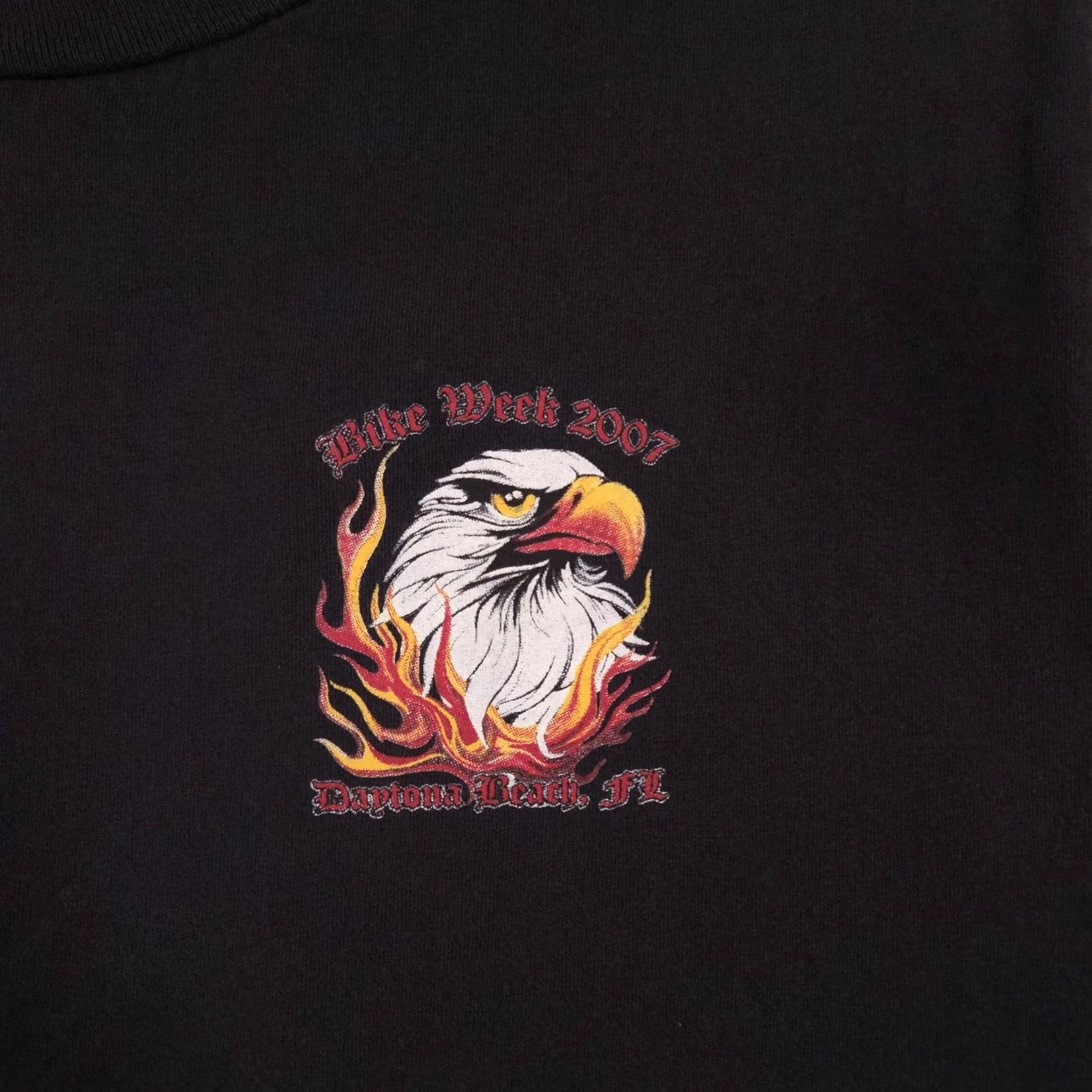 Vintage Bike Week 2007 Shirt Mens Medium Black Eagle Daytona Beach FL Cutoff Tee Size US M / EU 48-50 / 2 - 4 Thumbnail