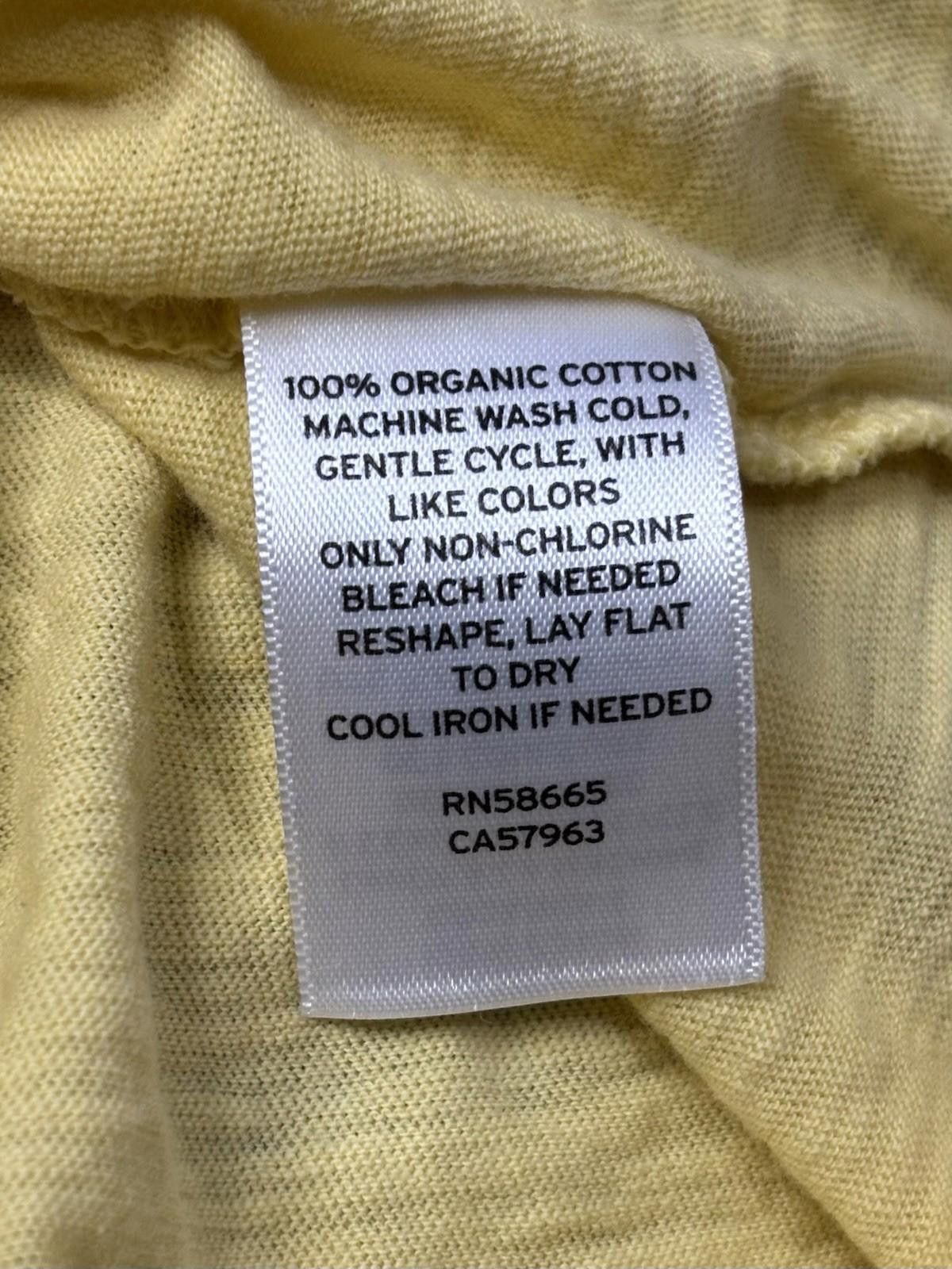 Other Caslon Top Womens Large Organic Cotton Ruffle Hem Yellow Size L / US 10 / IT 46 - 11 Thumbnail