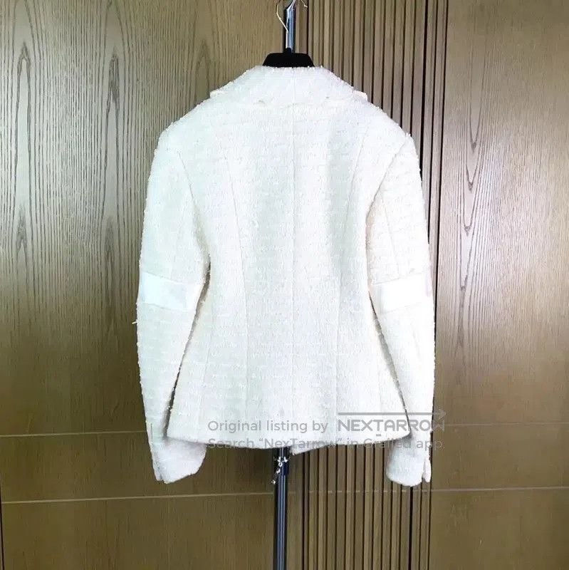 Chanel Chanel White Wool Blend Women's Jacket . Size S / US 4 / IT 40 - 1 Thumbnail
