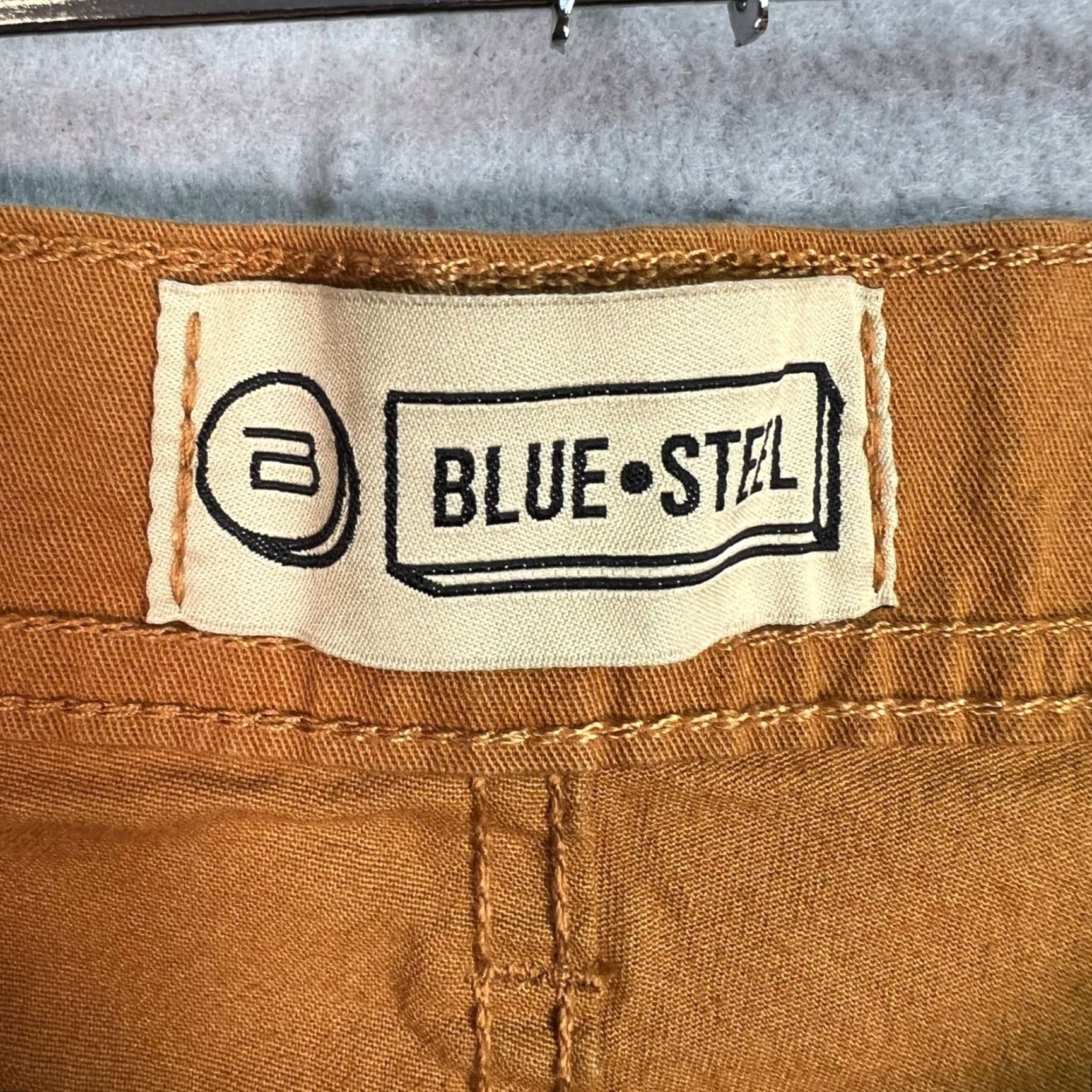 Vintage VINTAGE Blue Steel Pants Chino Adult Mens 40 Brown Cotton Blend Skinny Front Flat 33in Inseam Mens Size US 40 / EU 56 - 3 Thumbnail