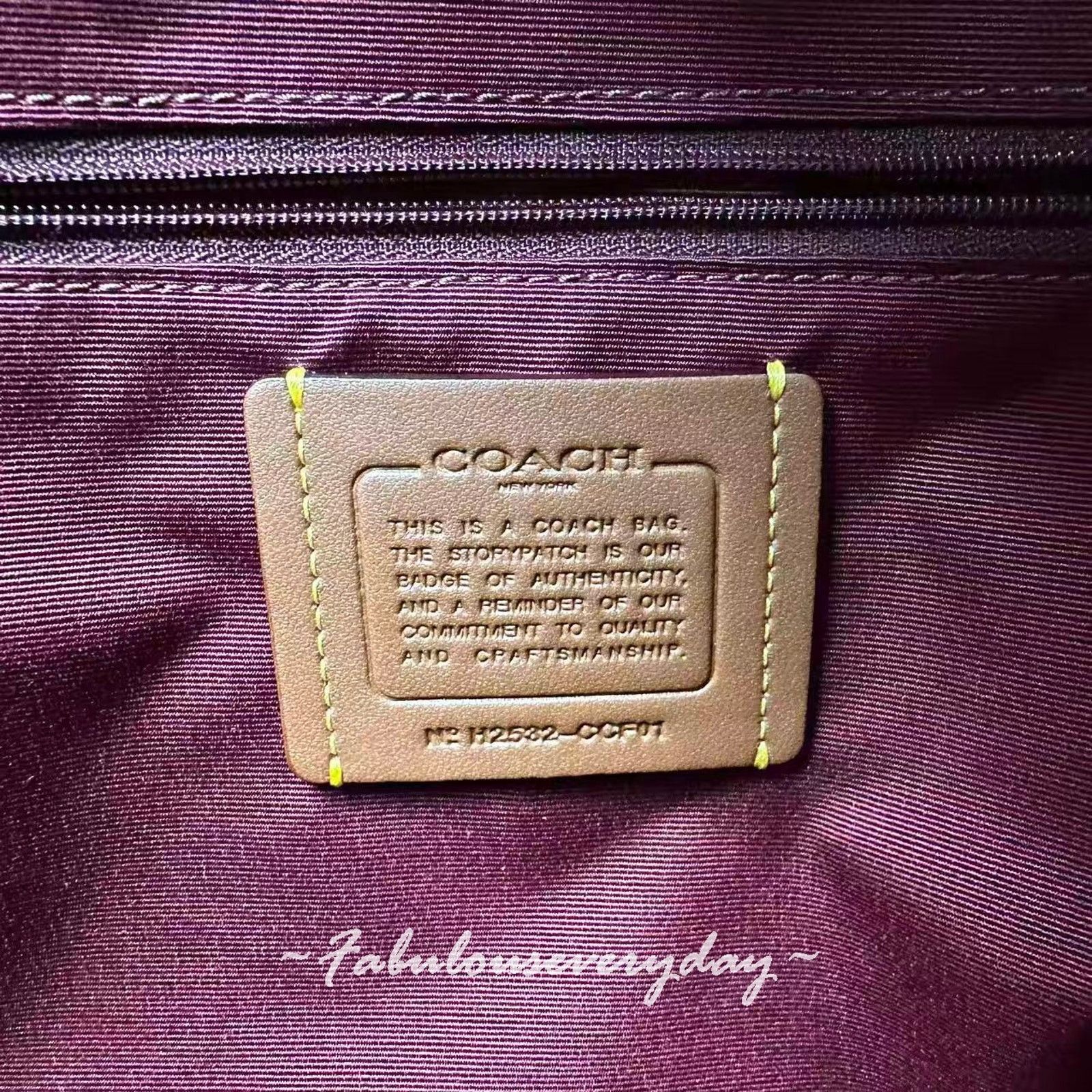 Coach Coach Station Tote Bag In Leather/Gold/Maroon CCF01 NWT Size ONE SIZE - 11 Thumbnail
