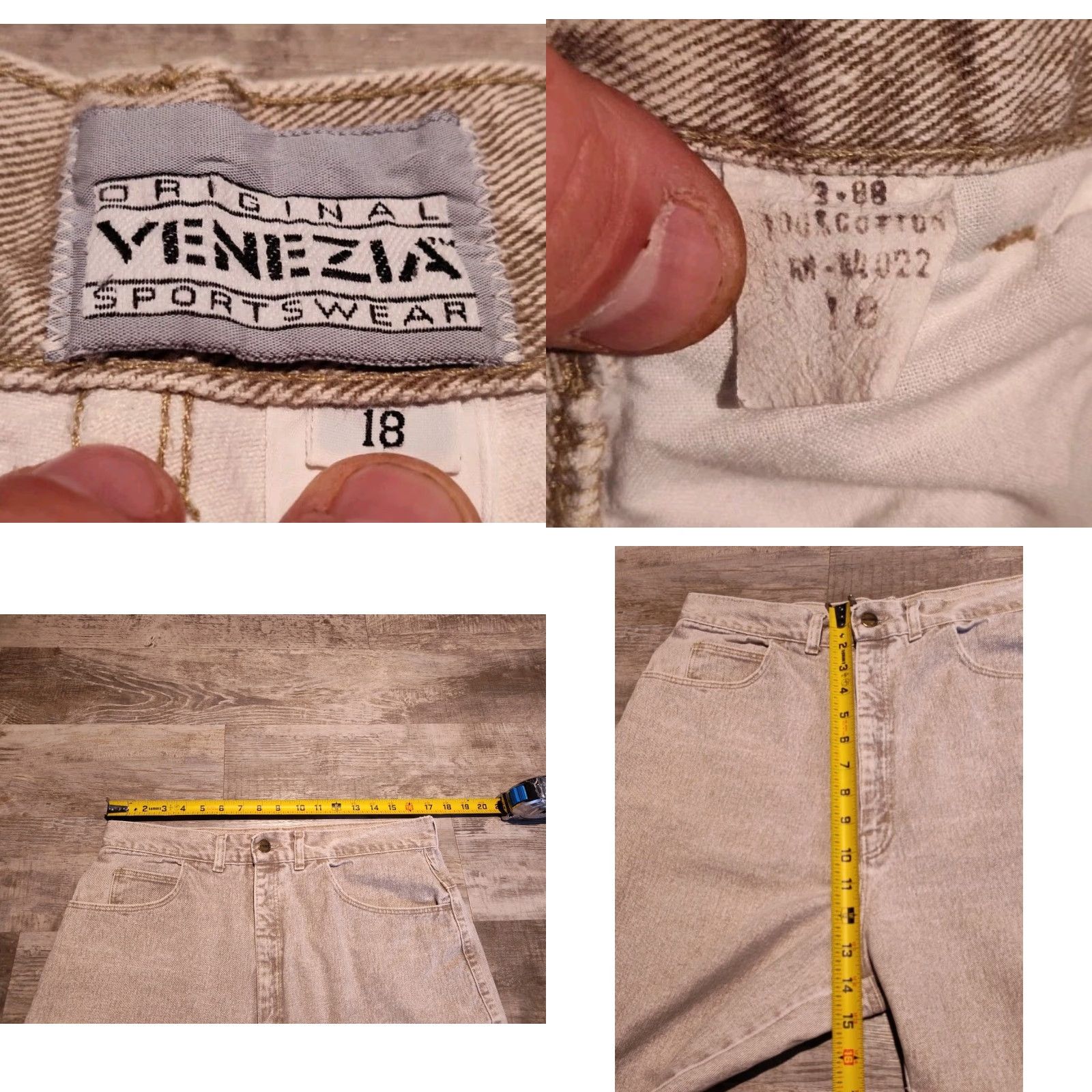 Vintage VINTAGE Venezia Jeans Women's Plus Size 18 Tapered High Rise Denim Mom Jeans US Made Grayish Tan Size 40" / US 18 - 8 Thumbnail