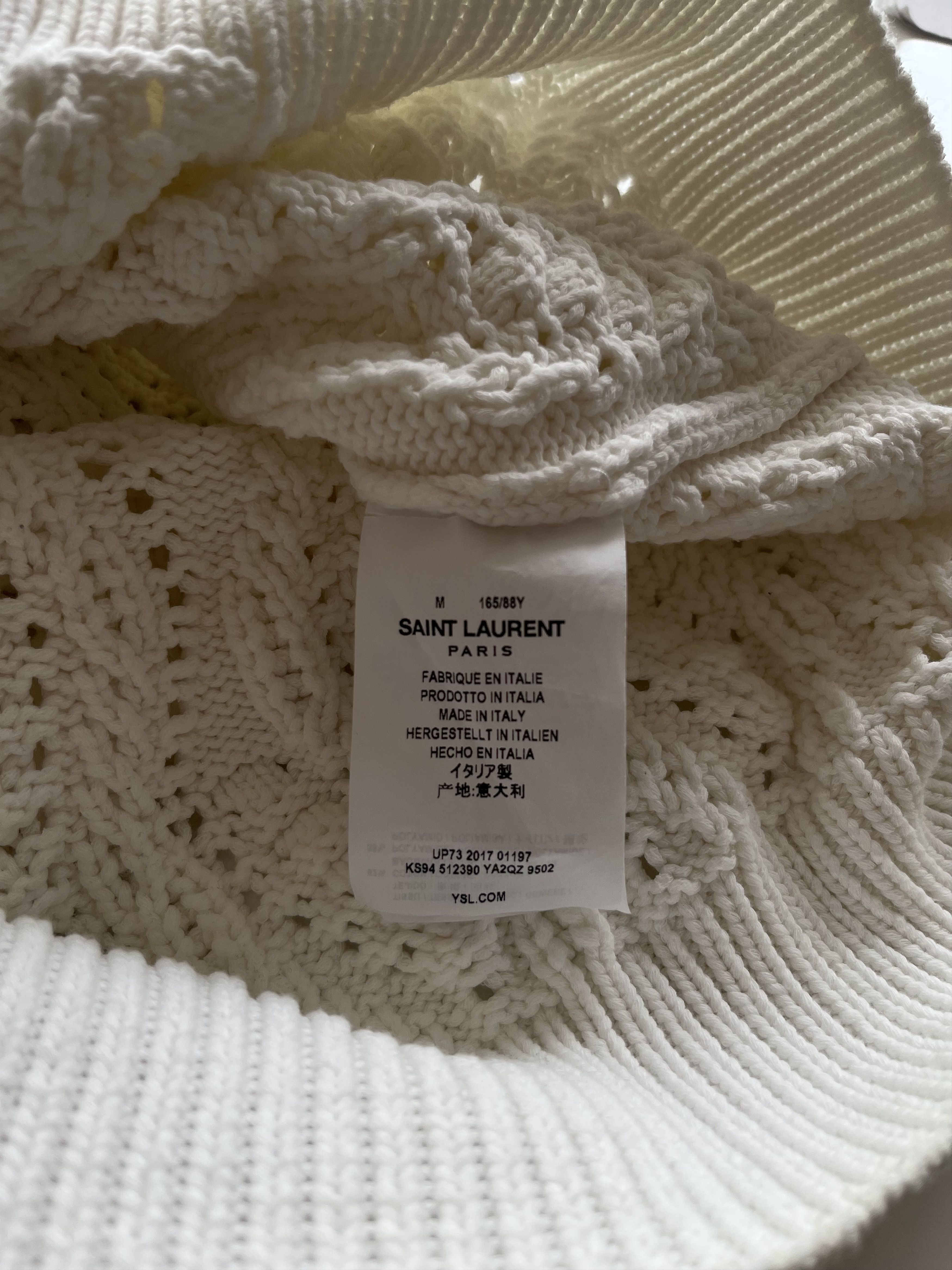 Saint Laurent Paris Saint Laurent Paris Heavy Knitwear Cream Sweater Size M / US 6-8 / IT 42-44 - 5 Thumbnail