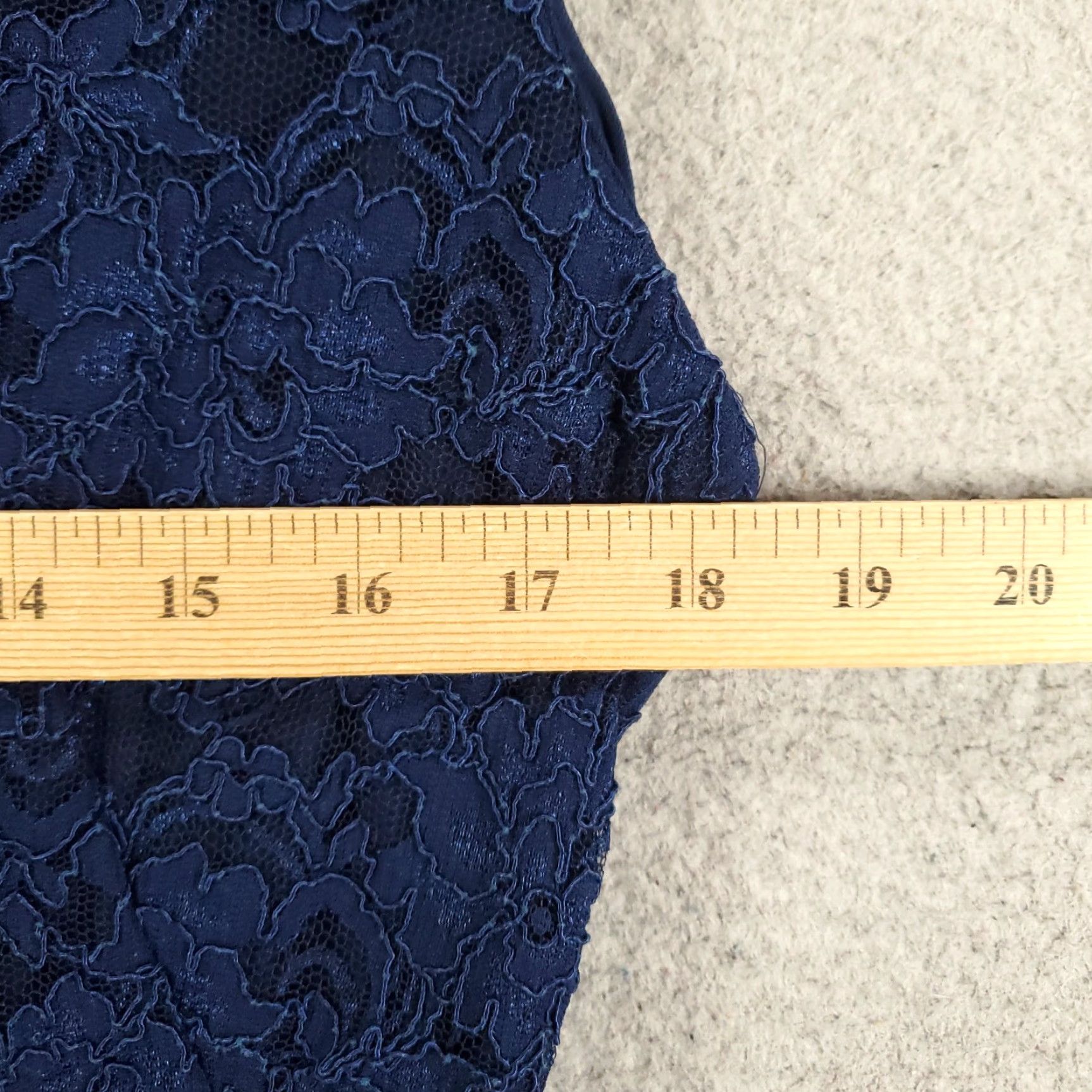 Ralph Lauren Ralph Lauren Dress Womens 10 Blue Embroider Floral Lace Knit Lined Zip Back Sleeveless Cap Sleeve Knee Length Vintage No Size L / US 10 / IT 46 - 4 Thumbnail