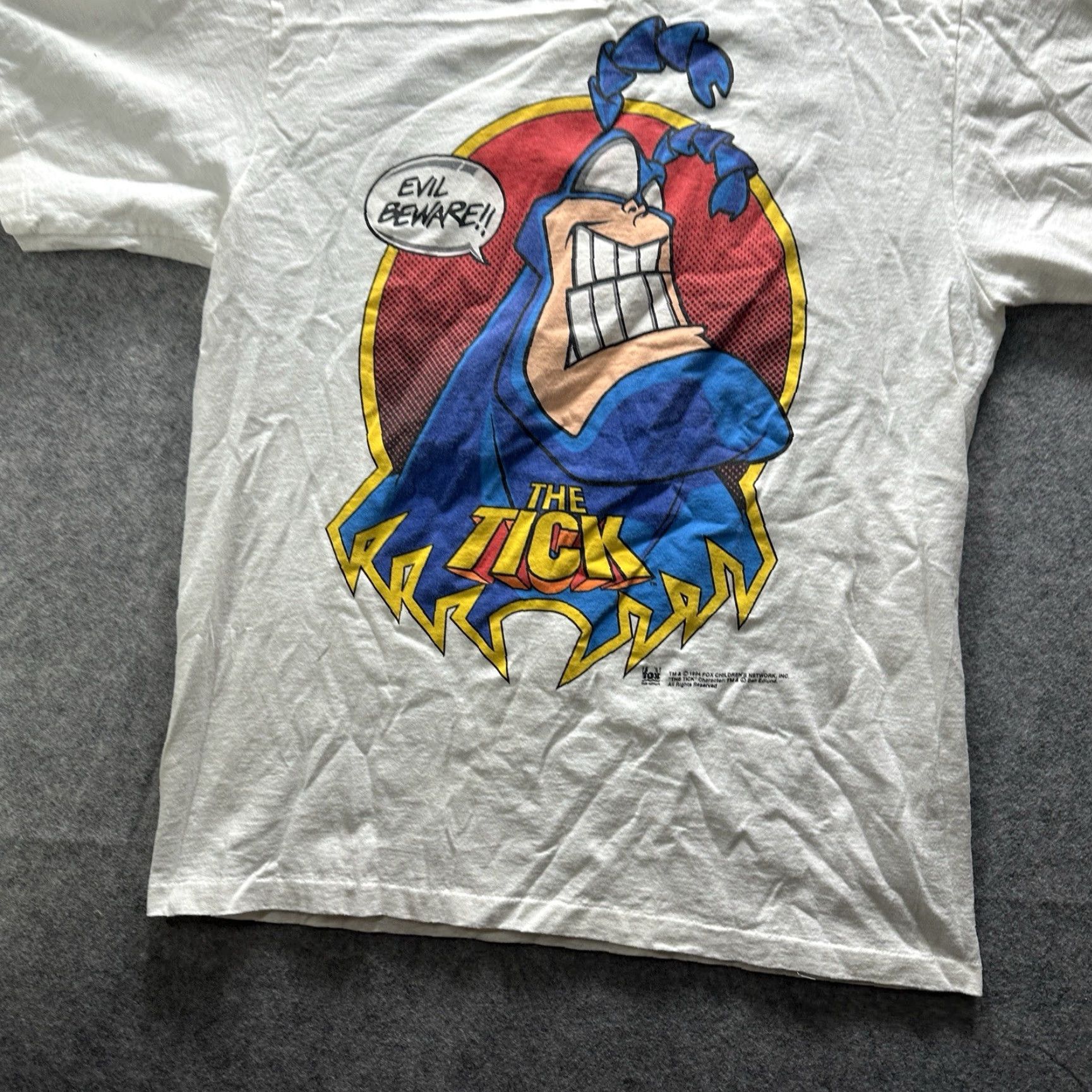 Doublet VINTAGE Changes By Together The Tick Face Graphic Evil Ways Mens L T-Shirt White Double-Sided Short Sleeve Crew Neck 2-Sided Graphic Stitch Size US L / EU 52-54 / 3 - 4 Thumbnail