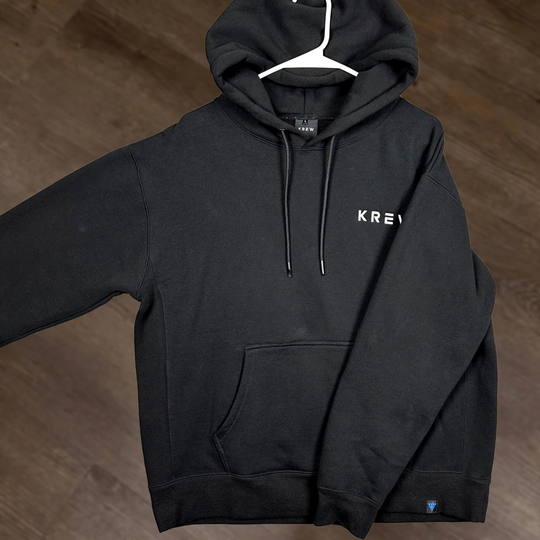 Krewe Krew Hoodie Sweatshirt Black Graphic Pullover Drawstring Hooded Pockets Graphic Print Mens L EUC Size US L / EU 52-54 / 3 - 1 Thumbnail
