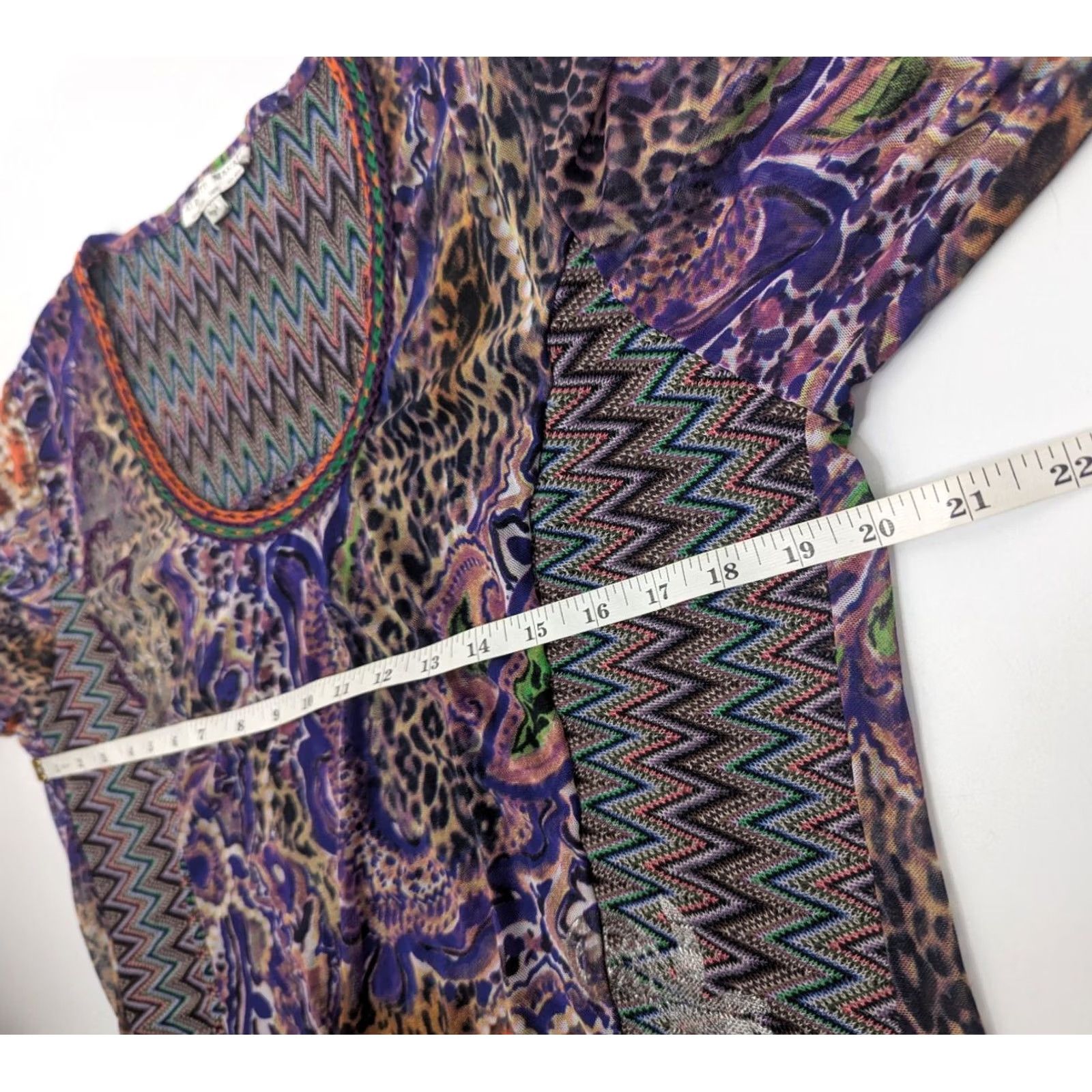 Vintage Alberto Makali Shirt Womens XL Purple Floral Psychedelic Top Boho Blouse Size XL / US 12-14 / IT 48-50 - 6 Thumbnail