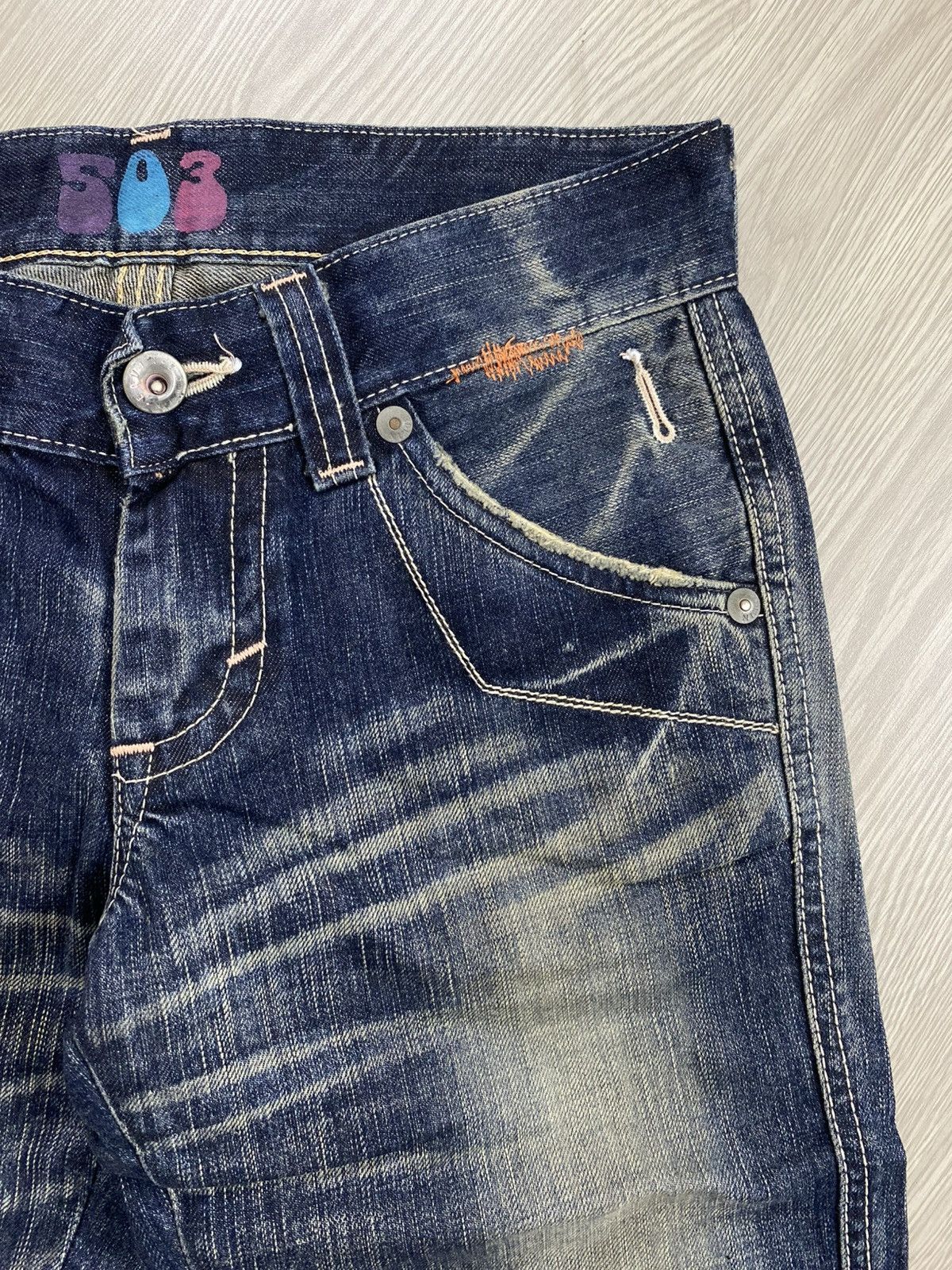 If Six Was Nine Vintage Edwin 503 Whiskered Punk Grunge Lgb Flared Jeans Size US 29 - 9 Thumbnail